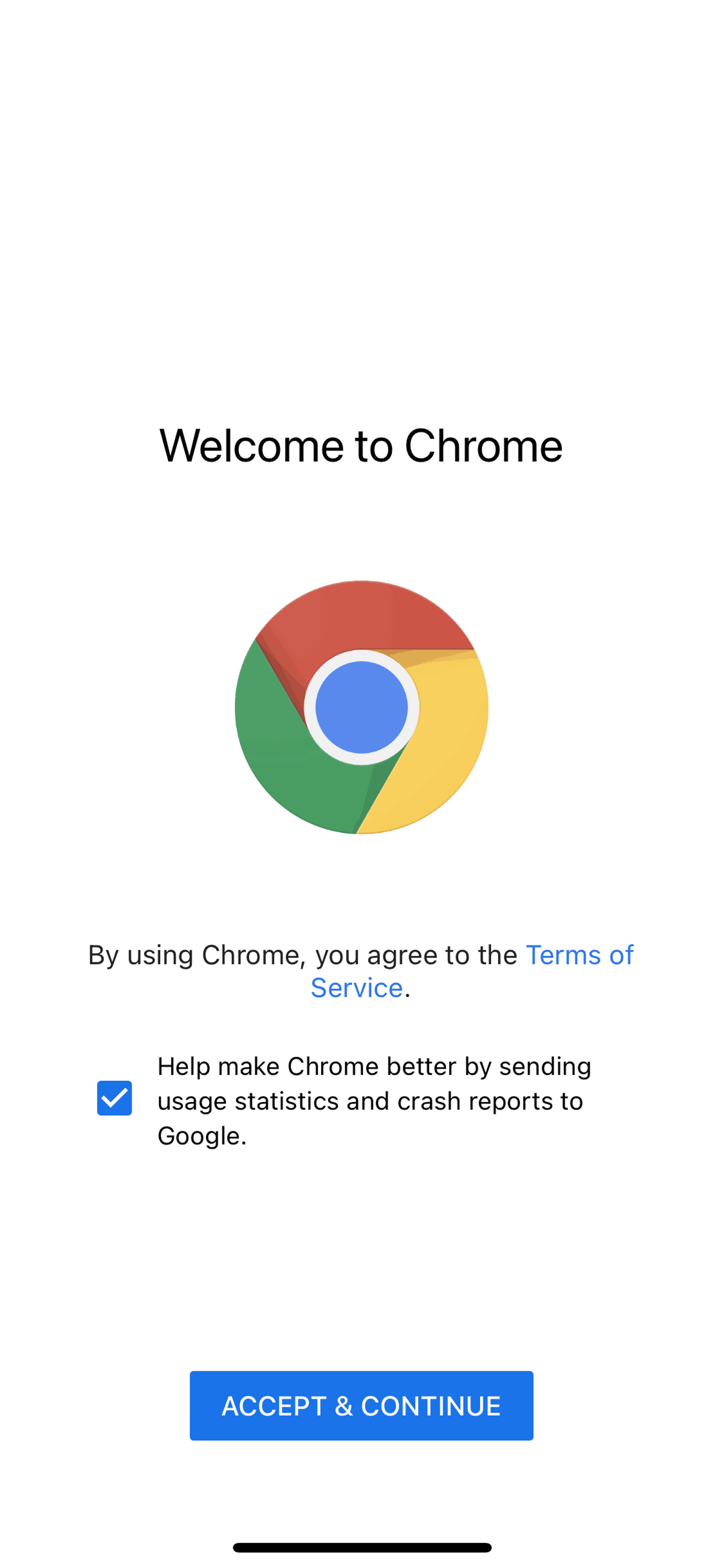 Google Chrome iOS Utilities interface screenshot 2