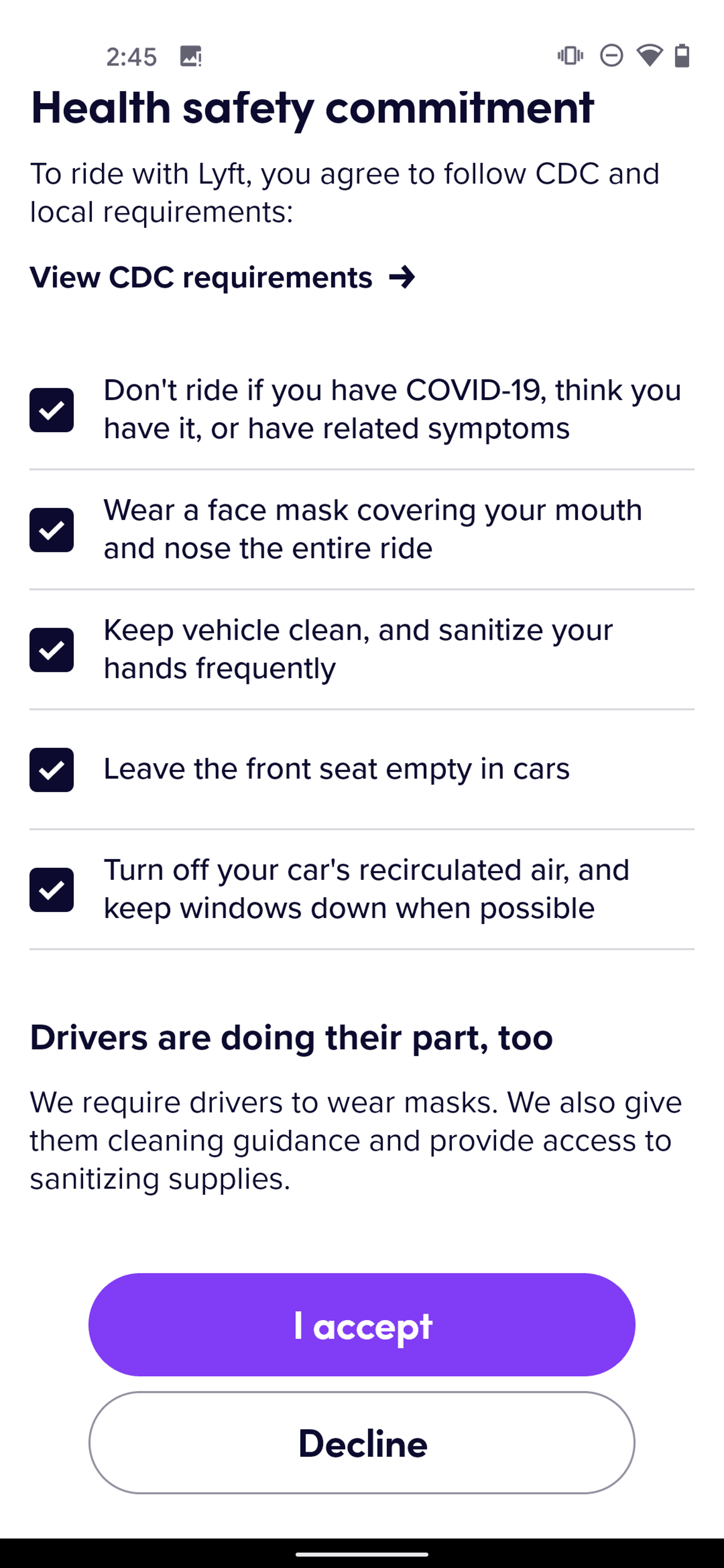 Lyft Android Travel & Transportation interface screenshot 21