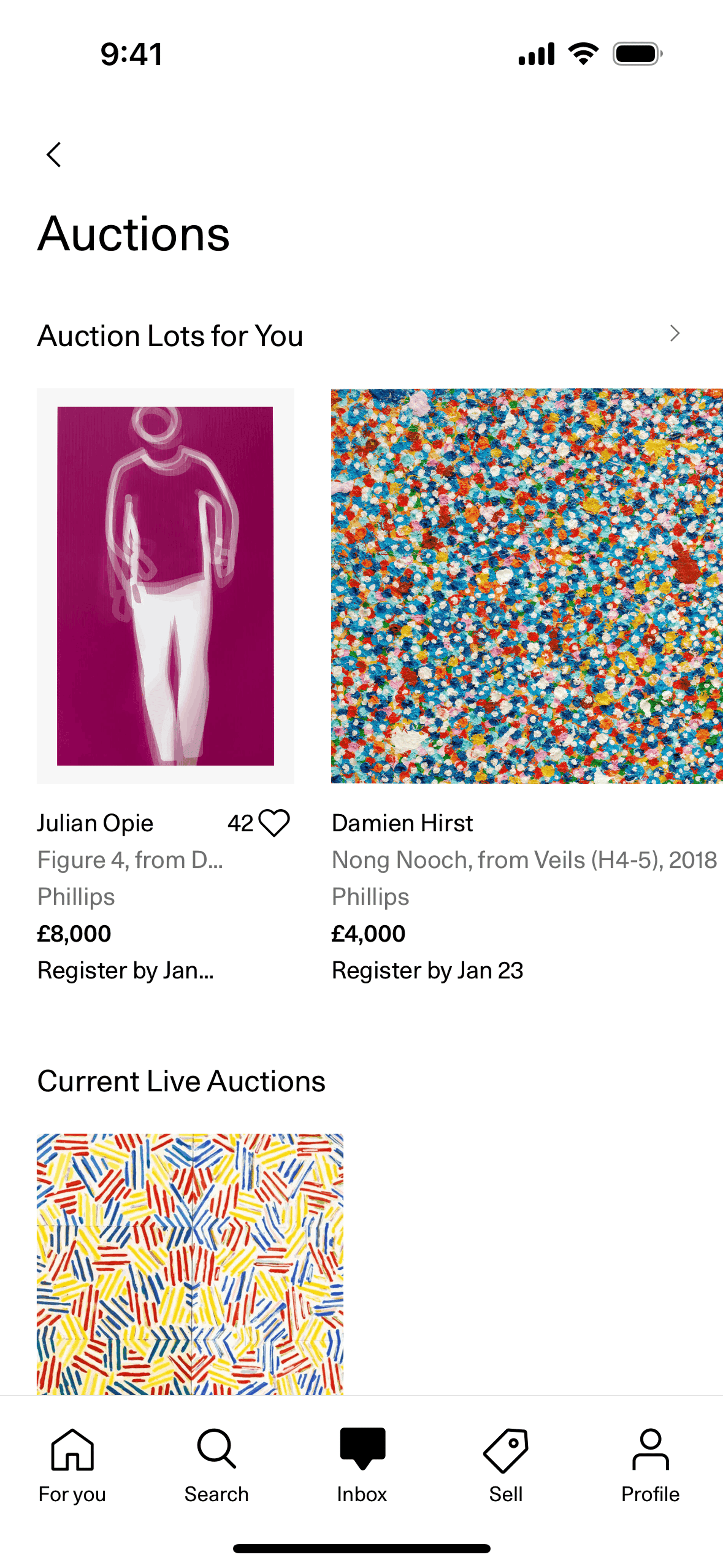 Artsy iOS Shopping interface screenshot 8