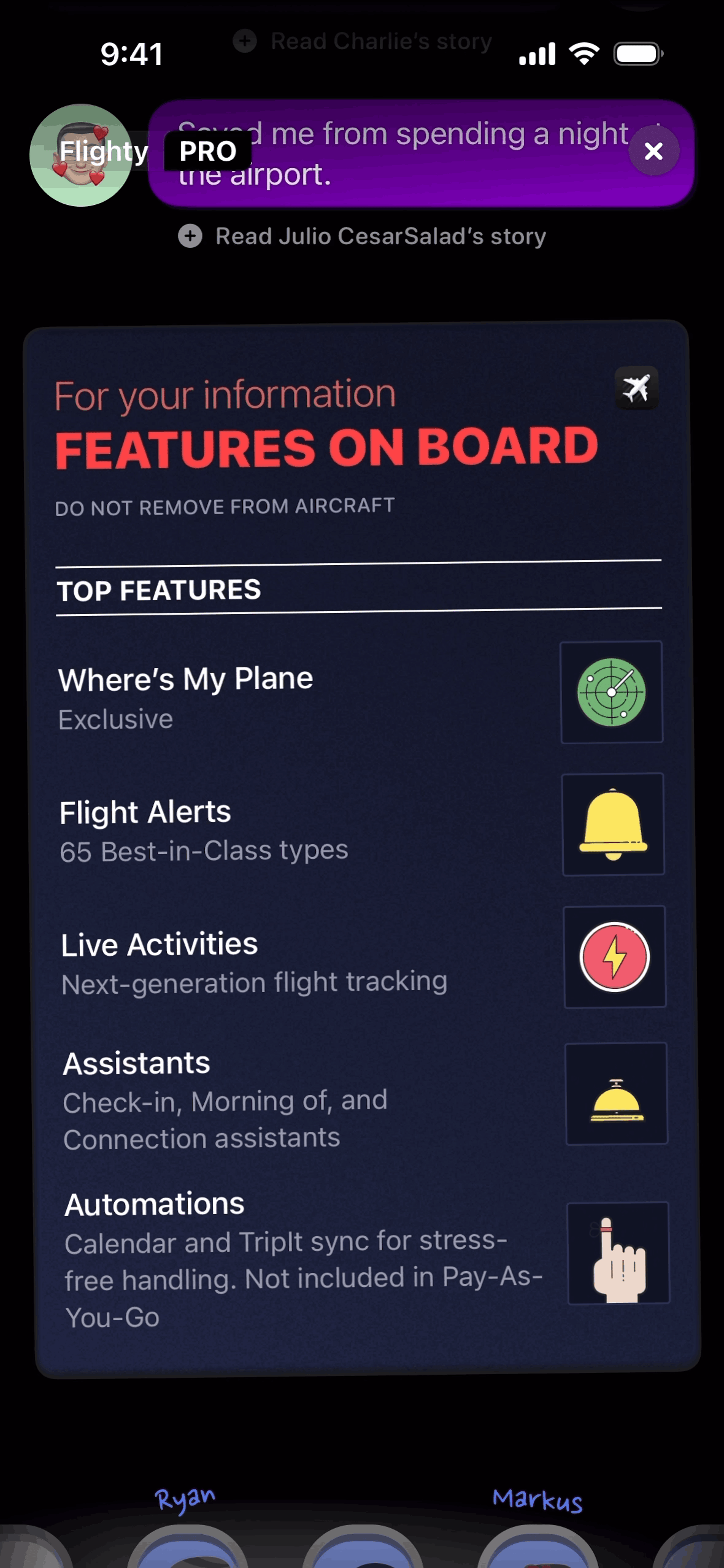 Flighty iOS Travel & Transportation interface screenshot 9