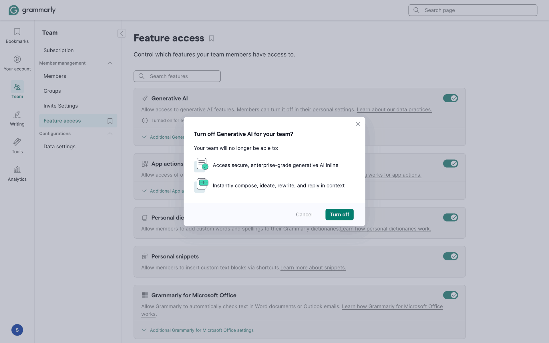 Grammarly Web AI interface screenshot 15