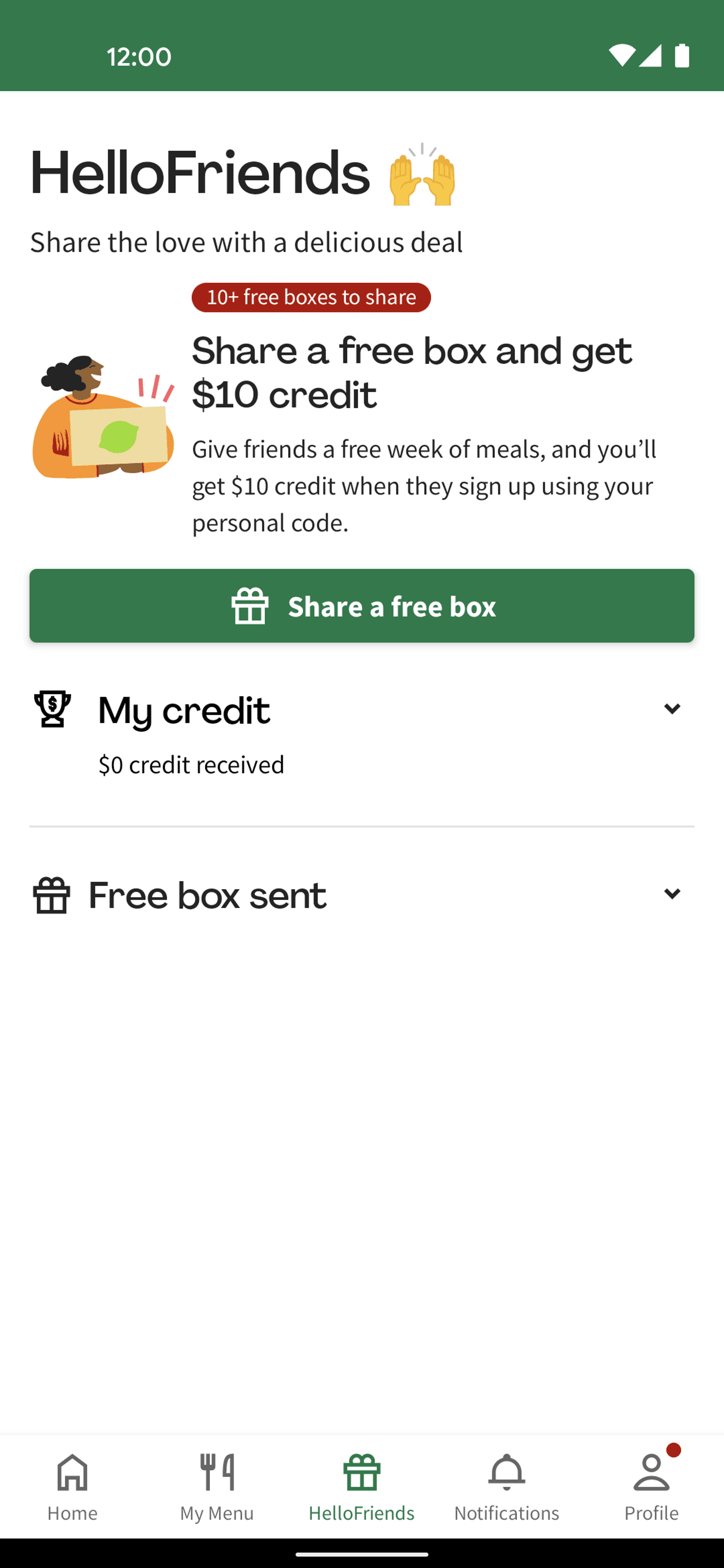 HelloFresh Android Food & Drink interface screenshot 2