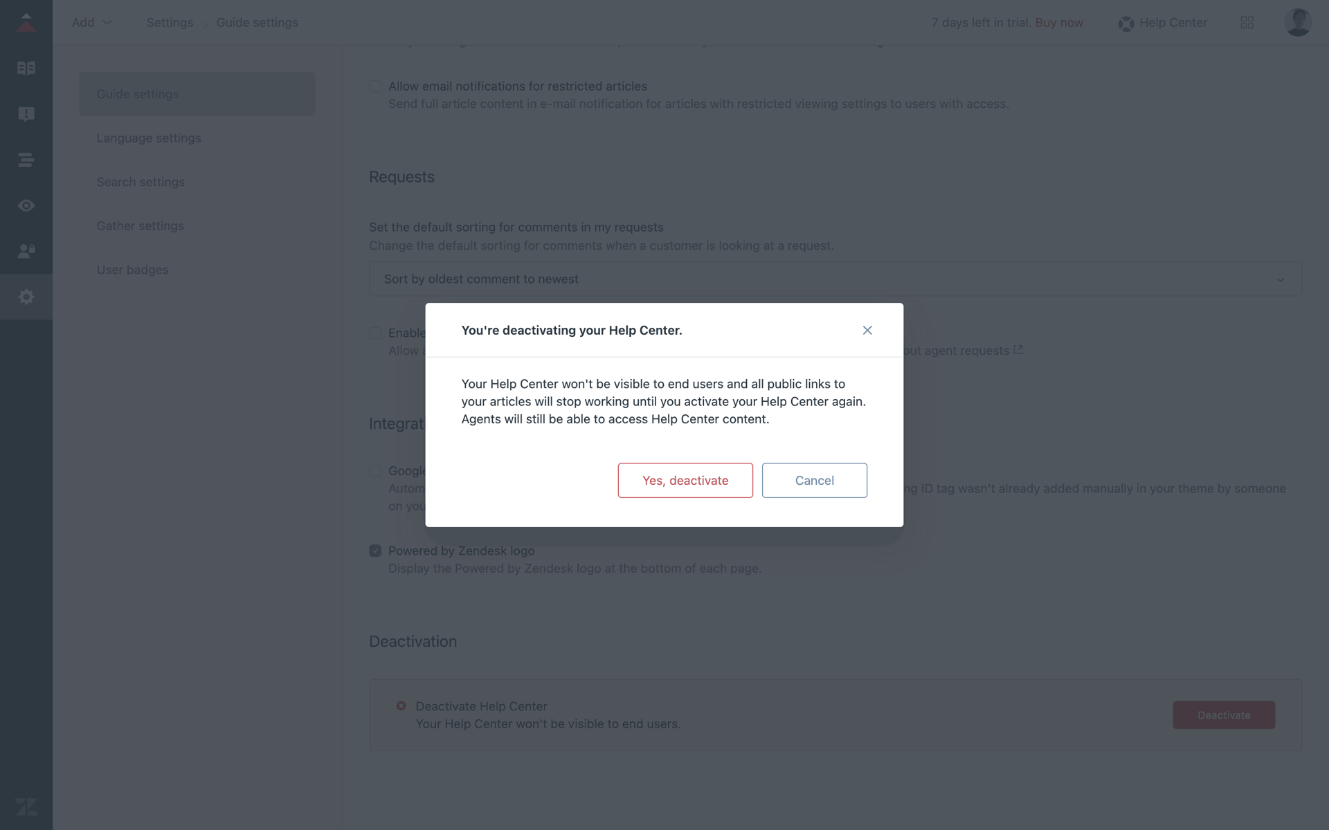 Zendesk Web Business interface screenshot 24