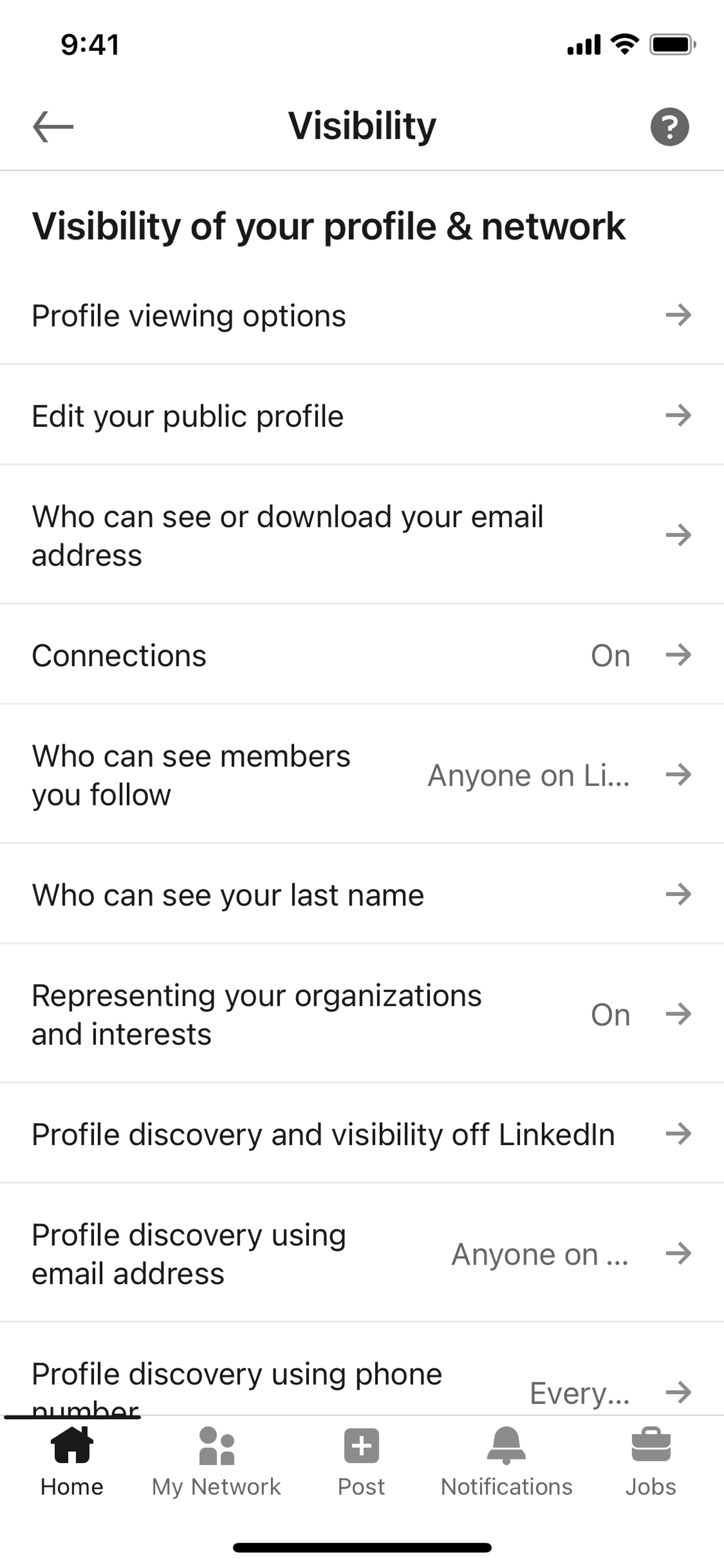 LinkedIn iOS Business interface screenshot 16