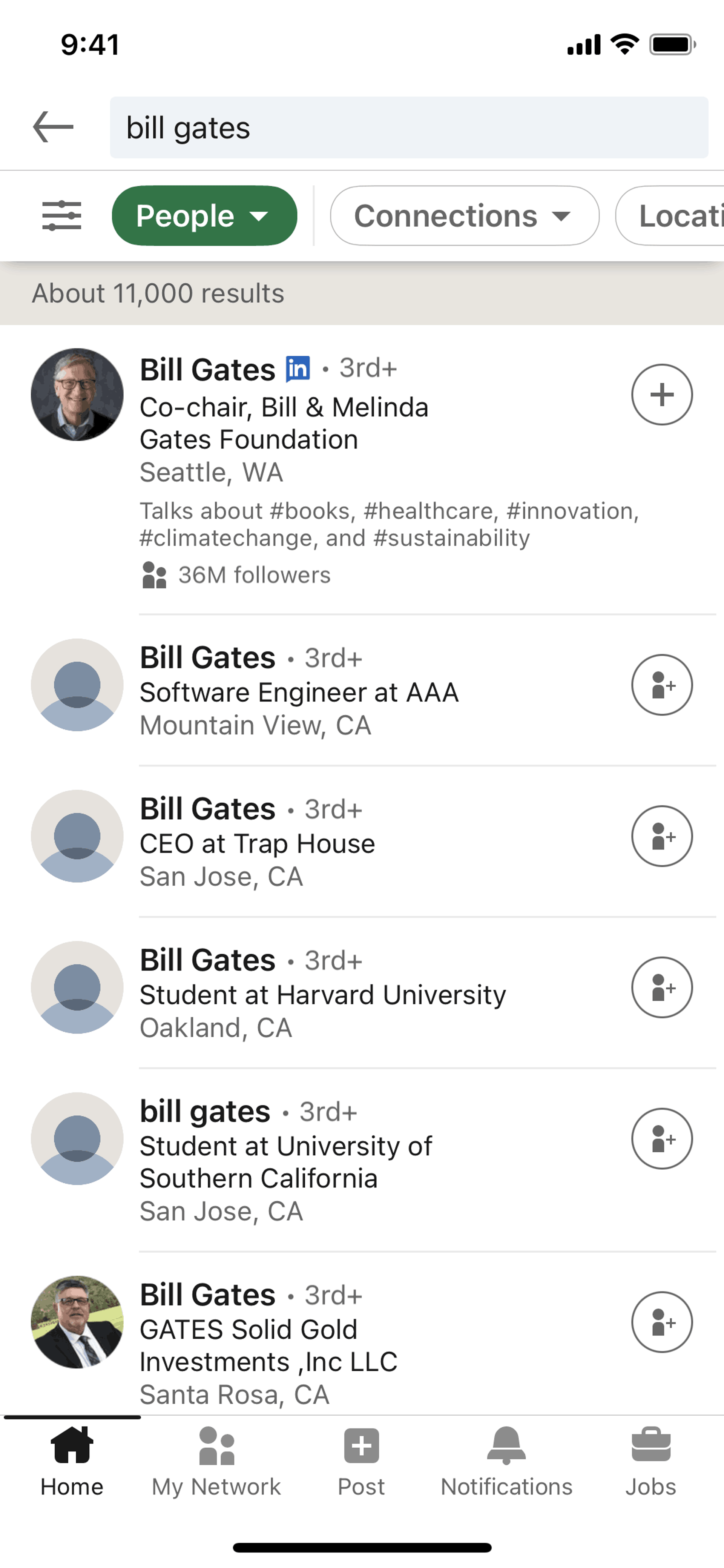 LinkedIn iOS Business interface screenshot 16