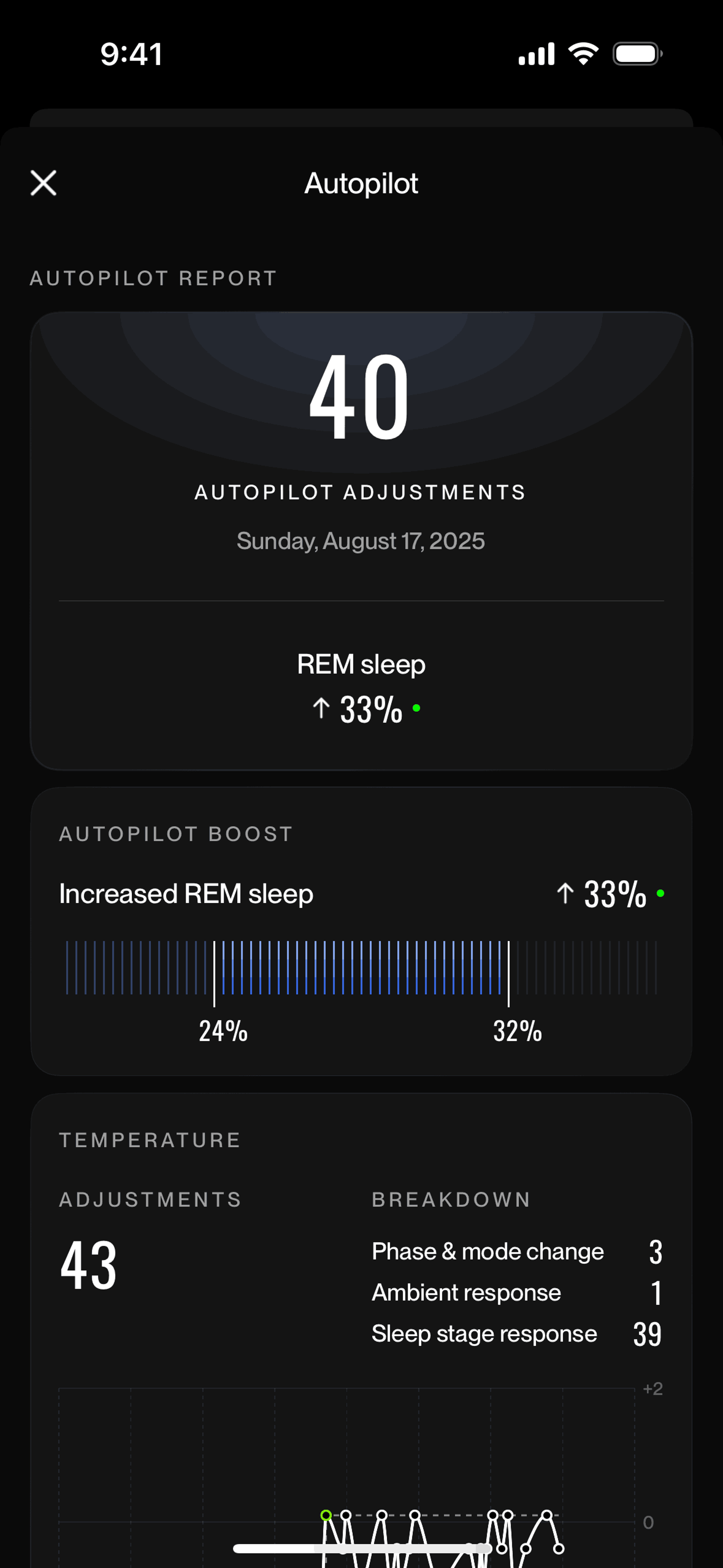 Eight Sleep iOS Health & Fitness interface screenshot 10