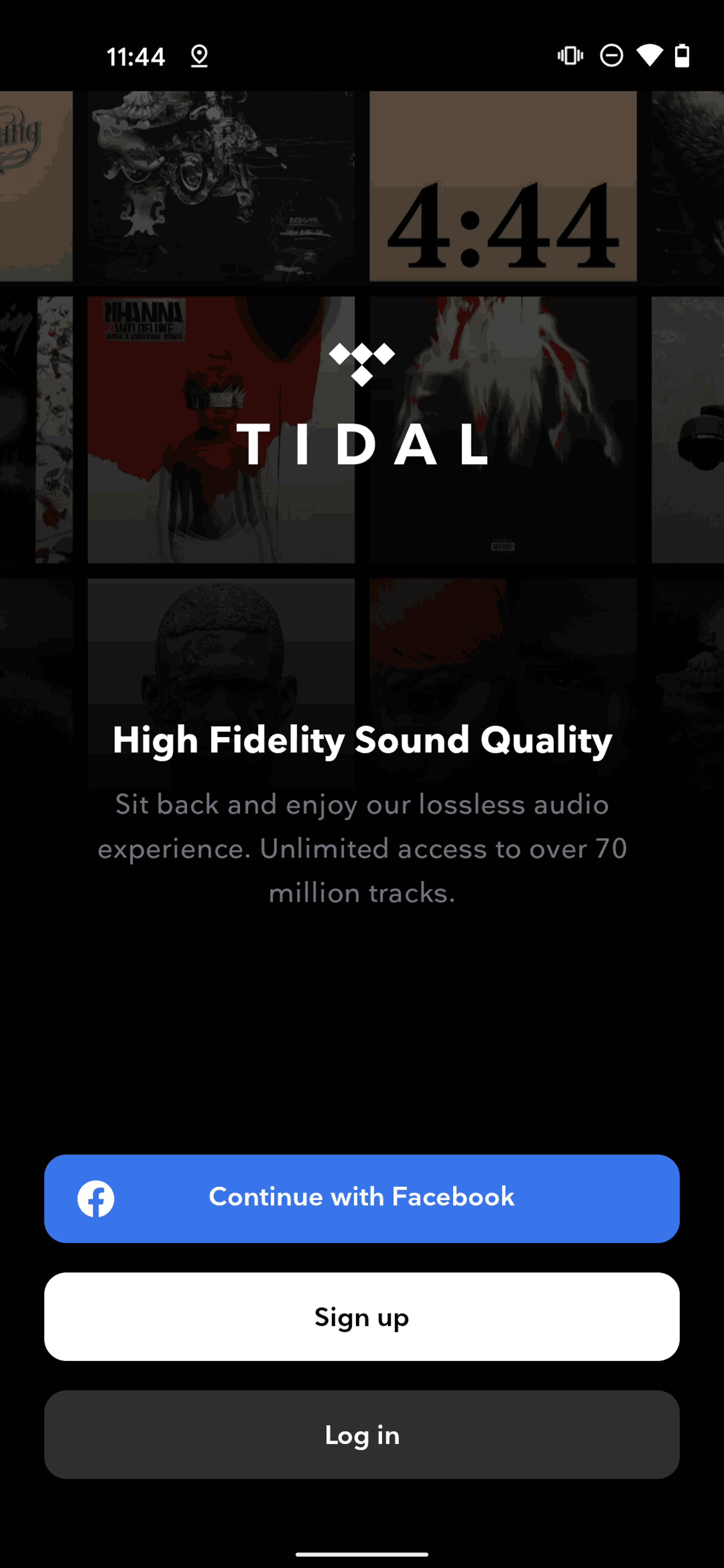 TIDAL Android Music & Audio interface screenshot 2