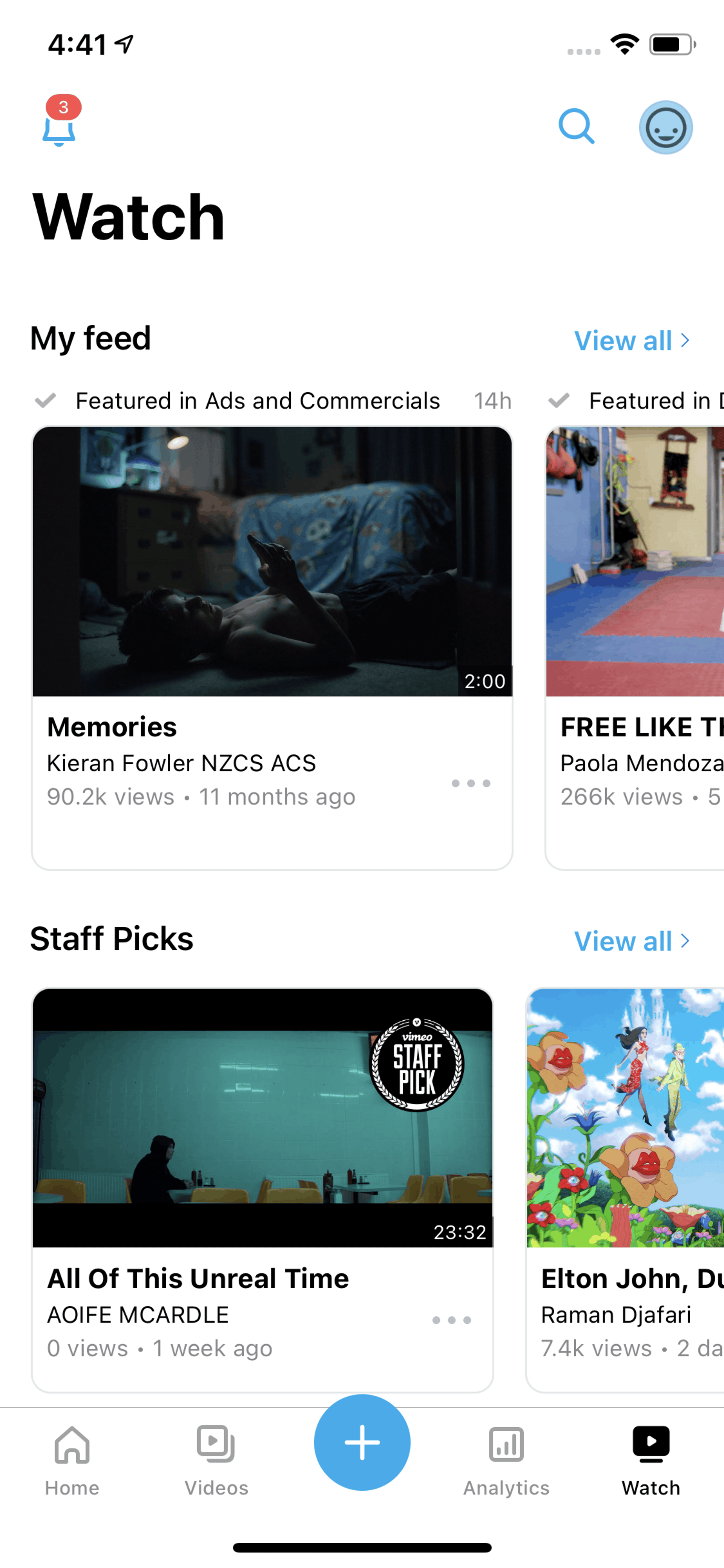 Vimeo iOS Photo & Video interface screenshot 15