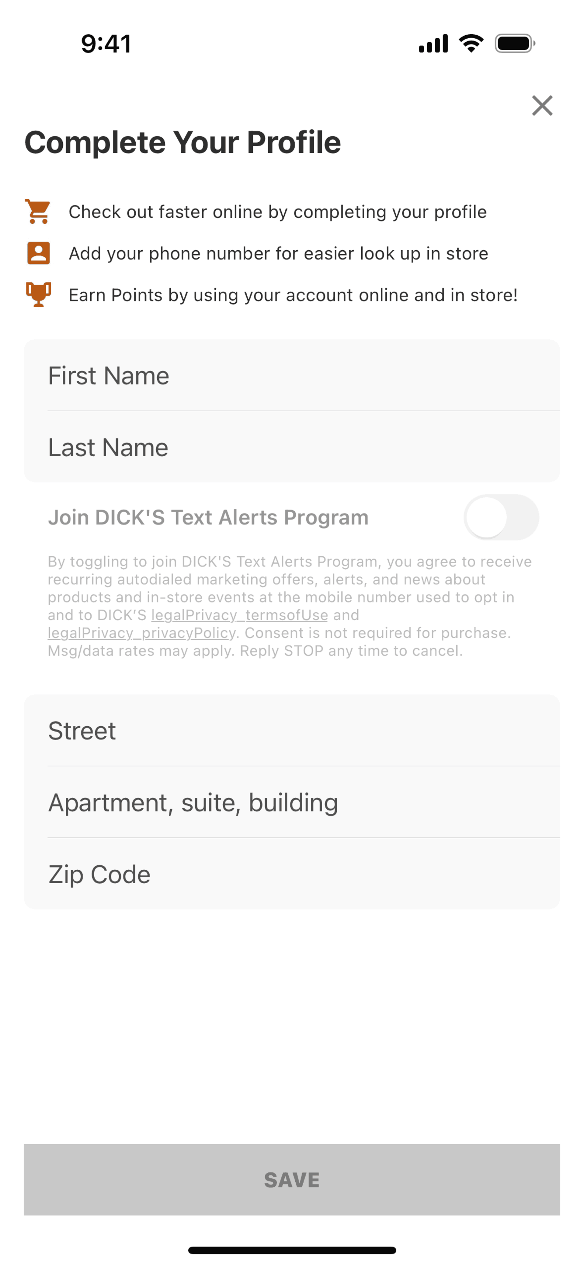 DICK’S Sporting Goods iOS Shopping interface screenshot 8