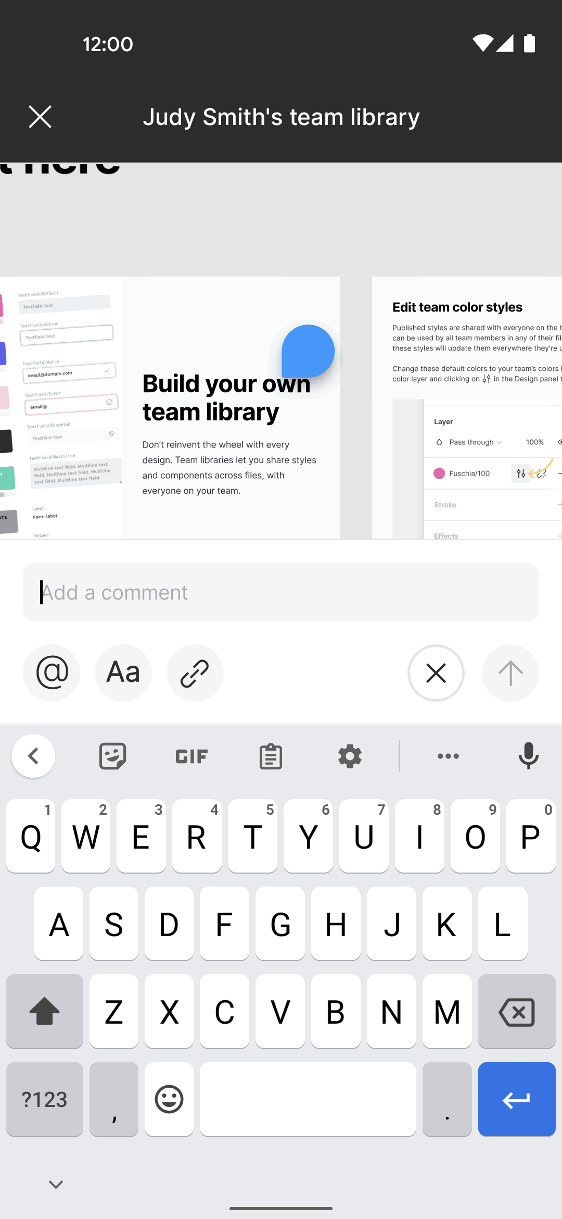 Figma Android Collaboration interface screenshot 9