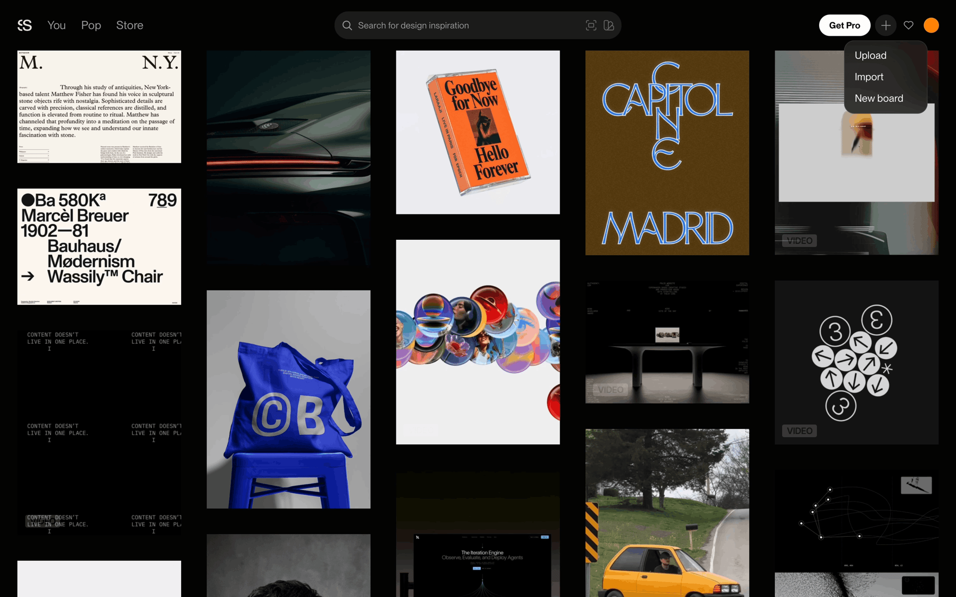 Savee Web inspiration interface screenshot 17