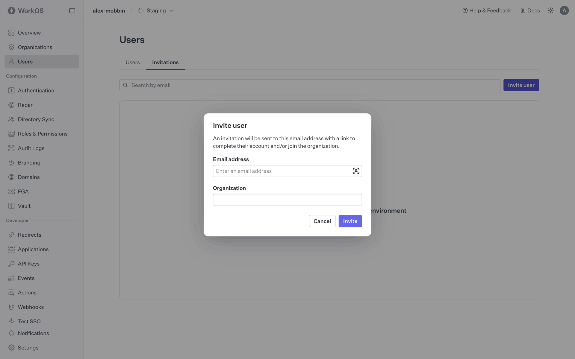 WorkOS Web Developer Tools interface screenshot 5