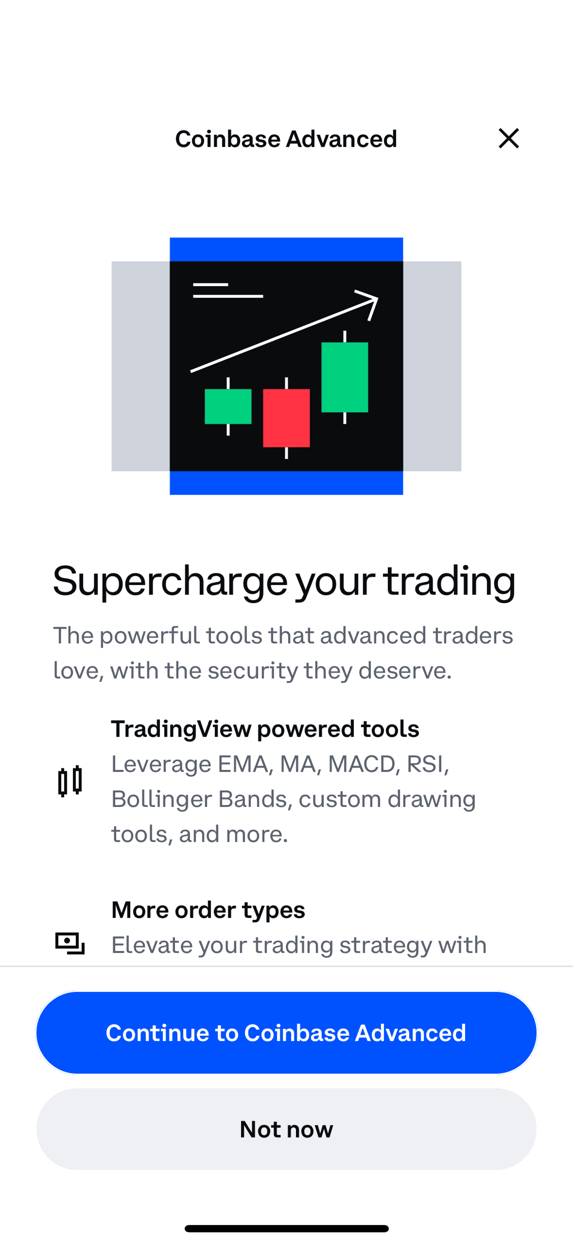 Coinbase iOS Finance interface screenshot 9