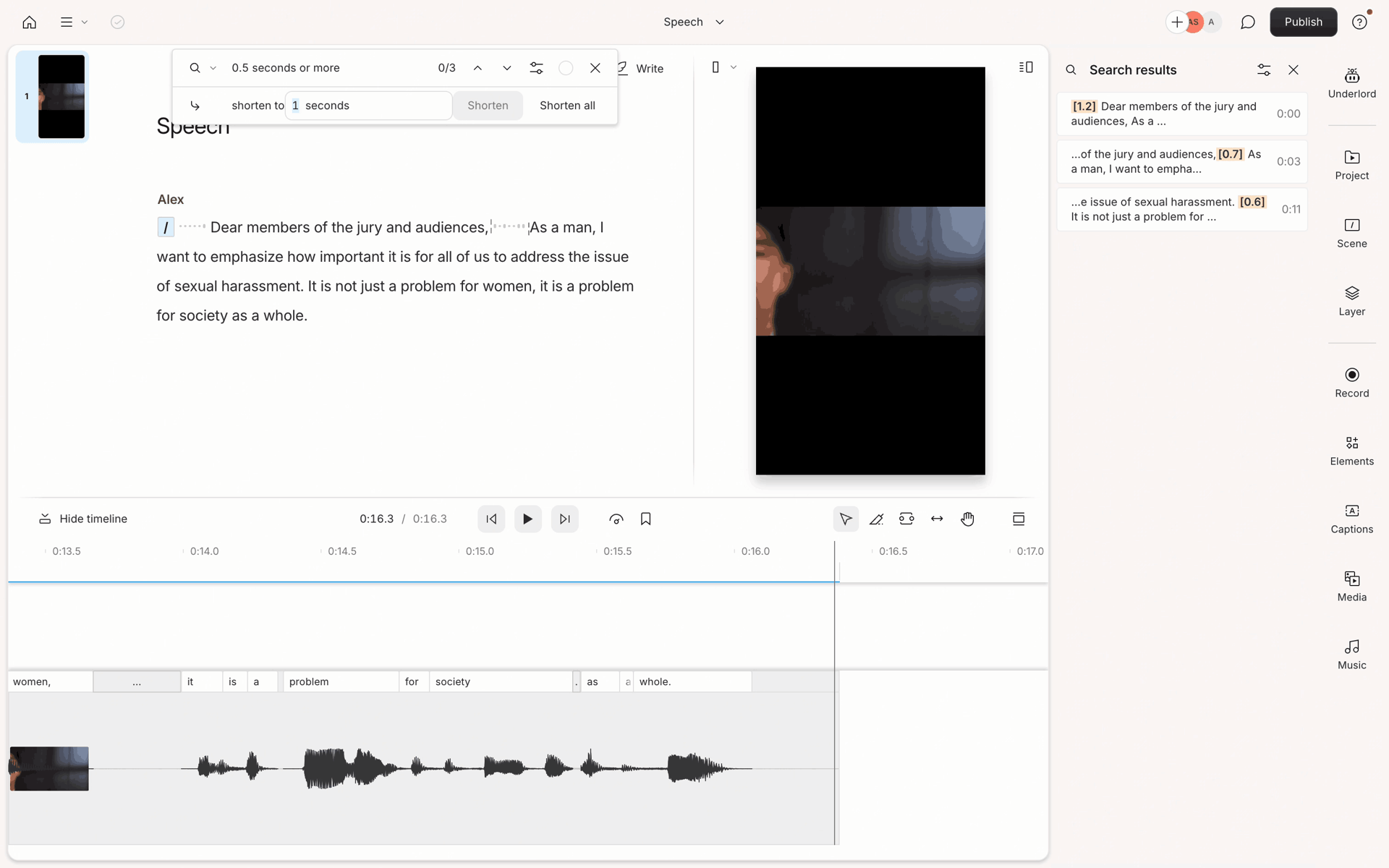 Descript Web Photo & Video interface screenshot 19