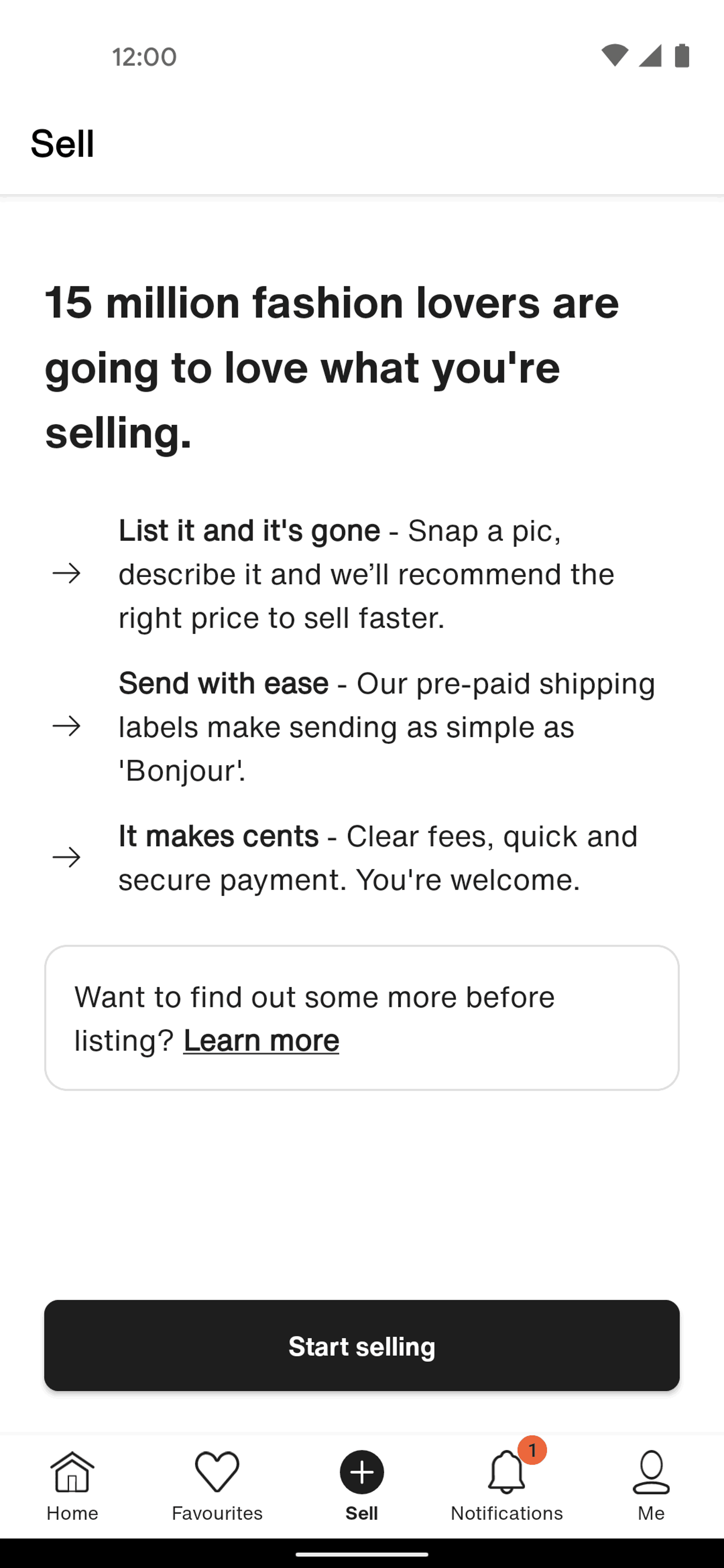 Vestiaire Collective Android Shopping interface screenshot 3