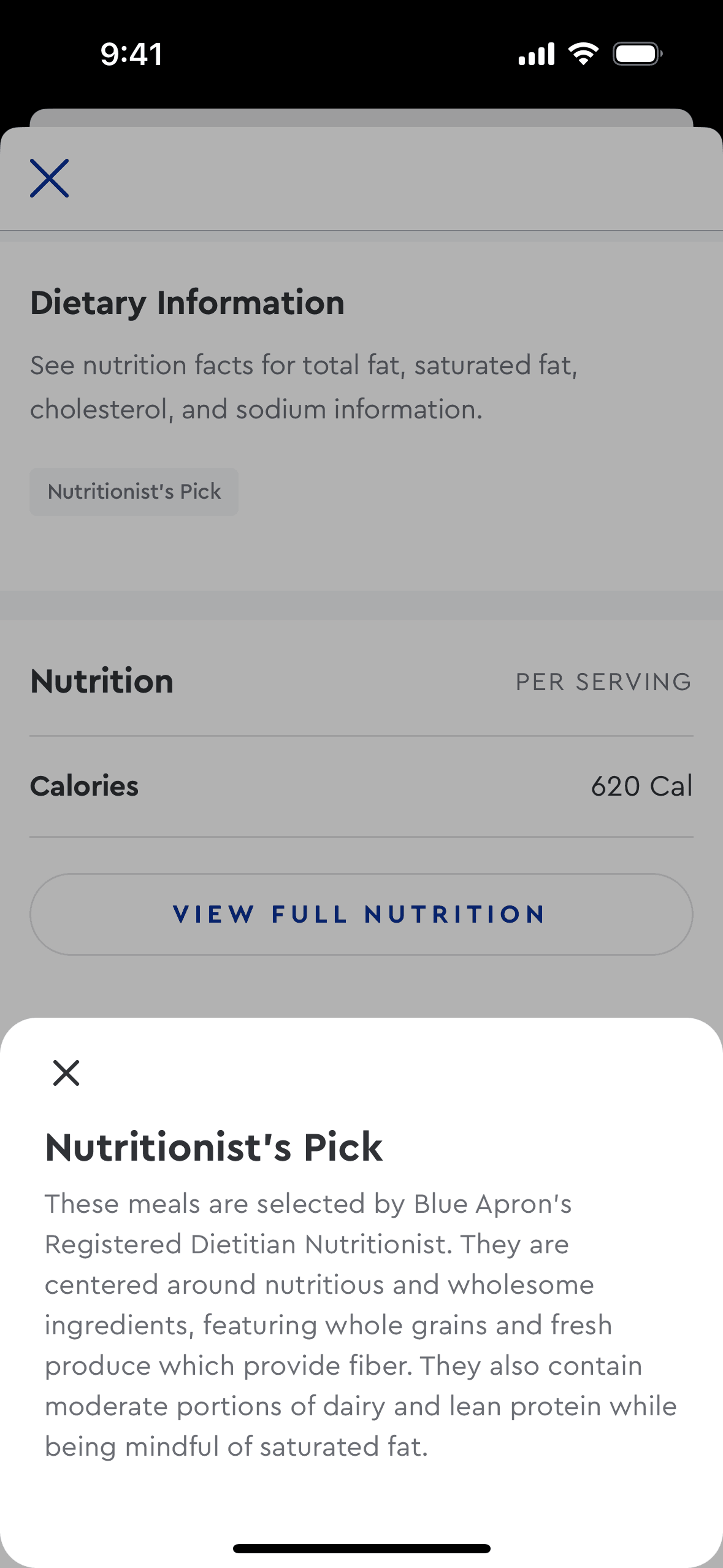Blue Apron iOS Shopping interface screenshot 13