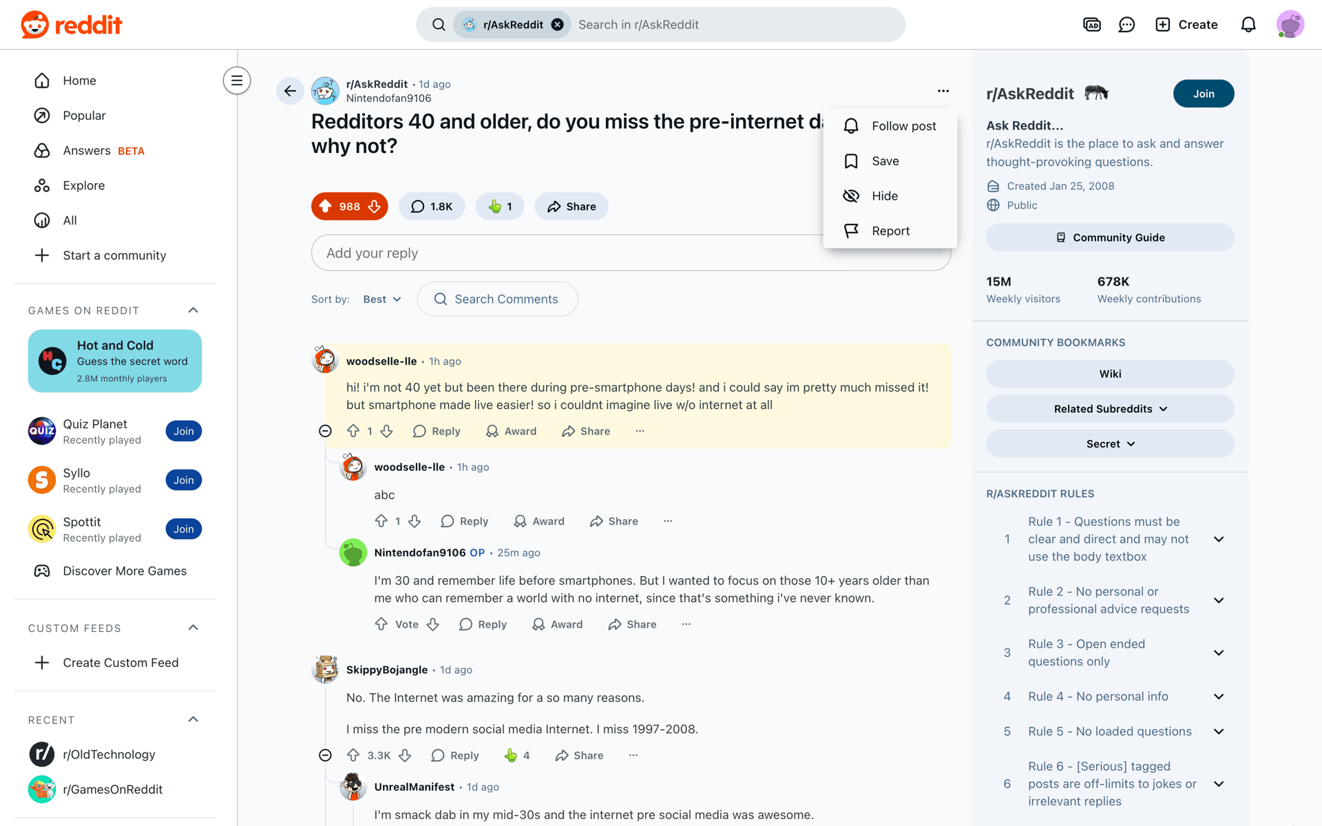 Reddit Web Social Networking interface screenshot 24