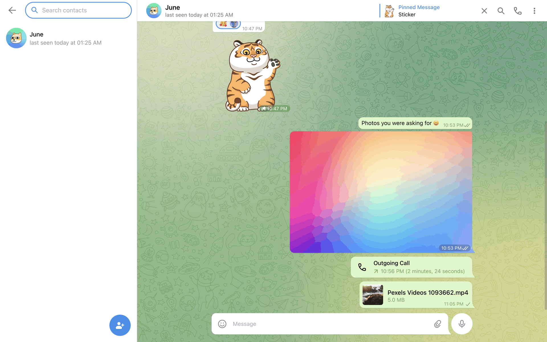 Telegram Web Social Networking interface screenshot 21