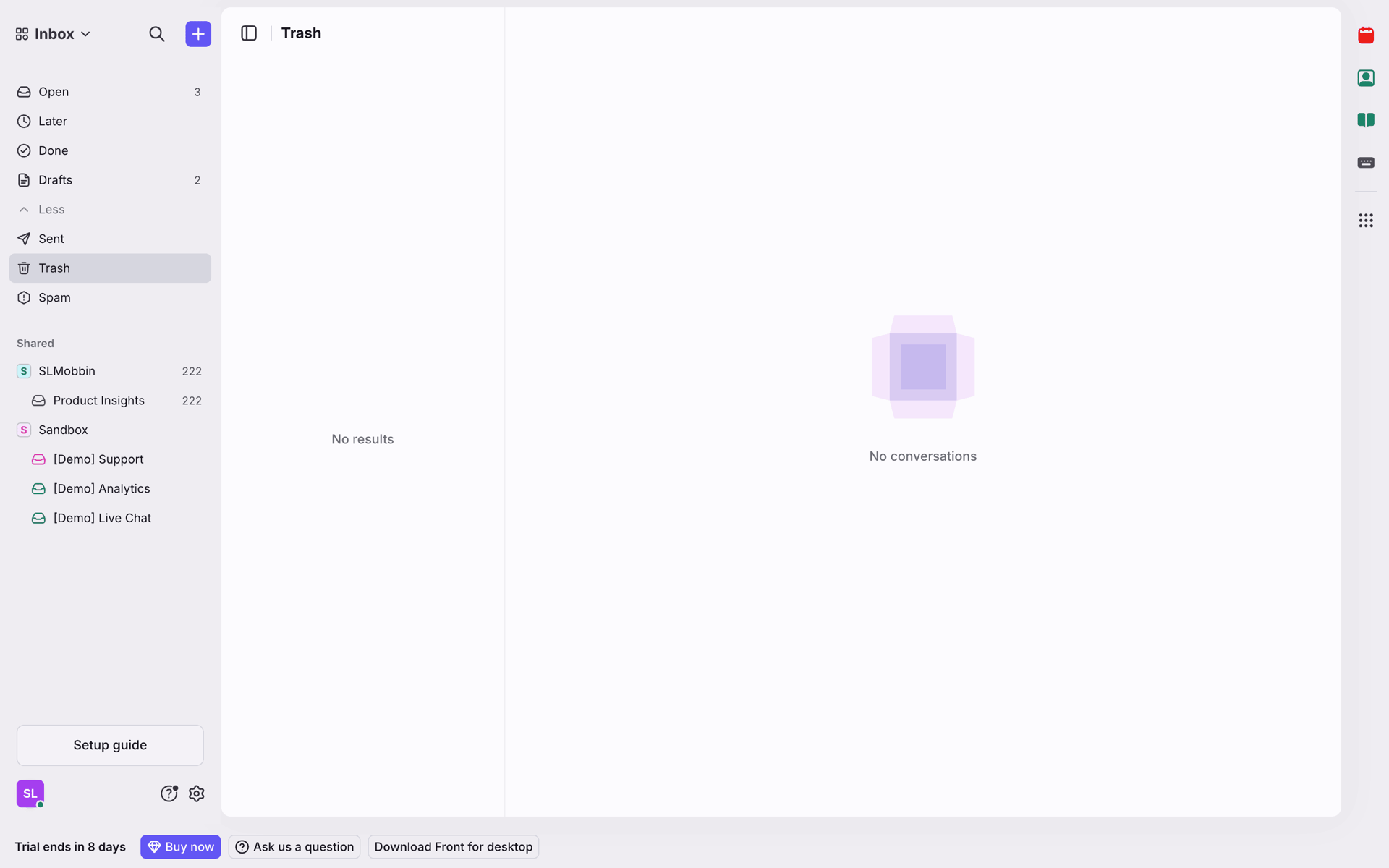 Front Web Business interface screenshot 23