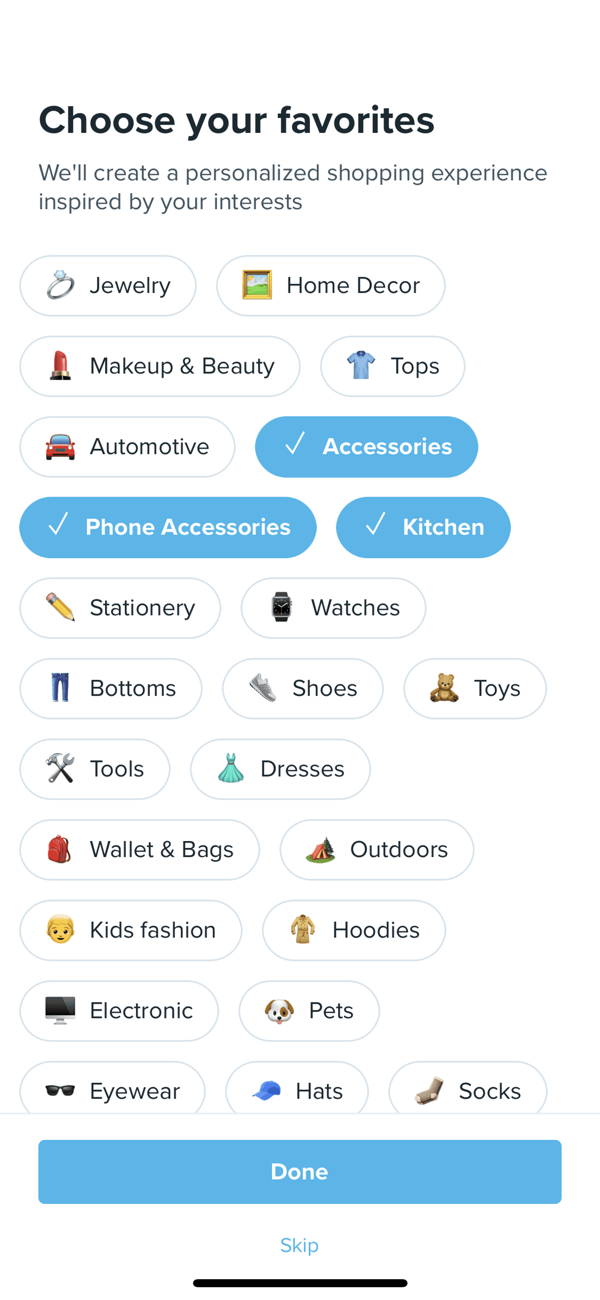 Wish iOS Shopping interface screenshot 10