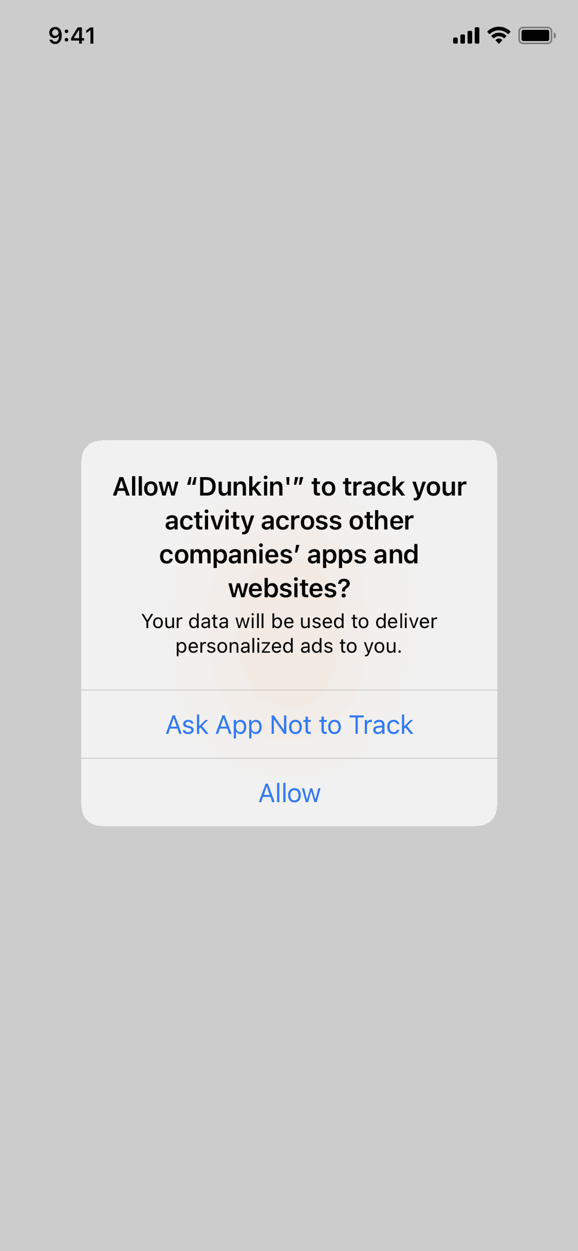 Dunkin' iOS Food & Drink interface screenshot 2