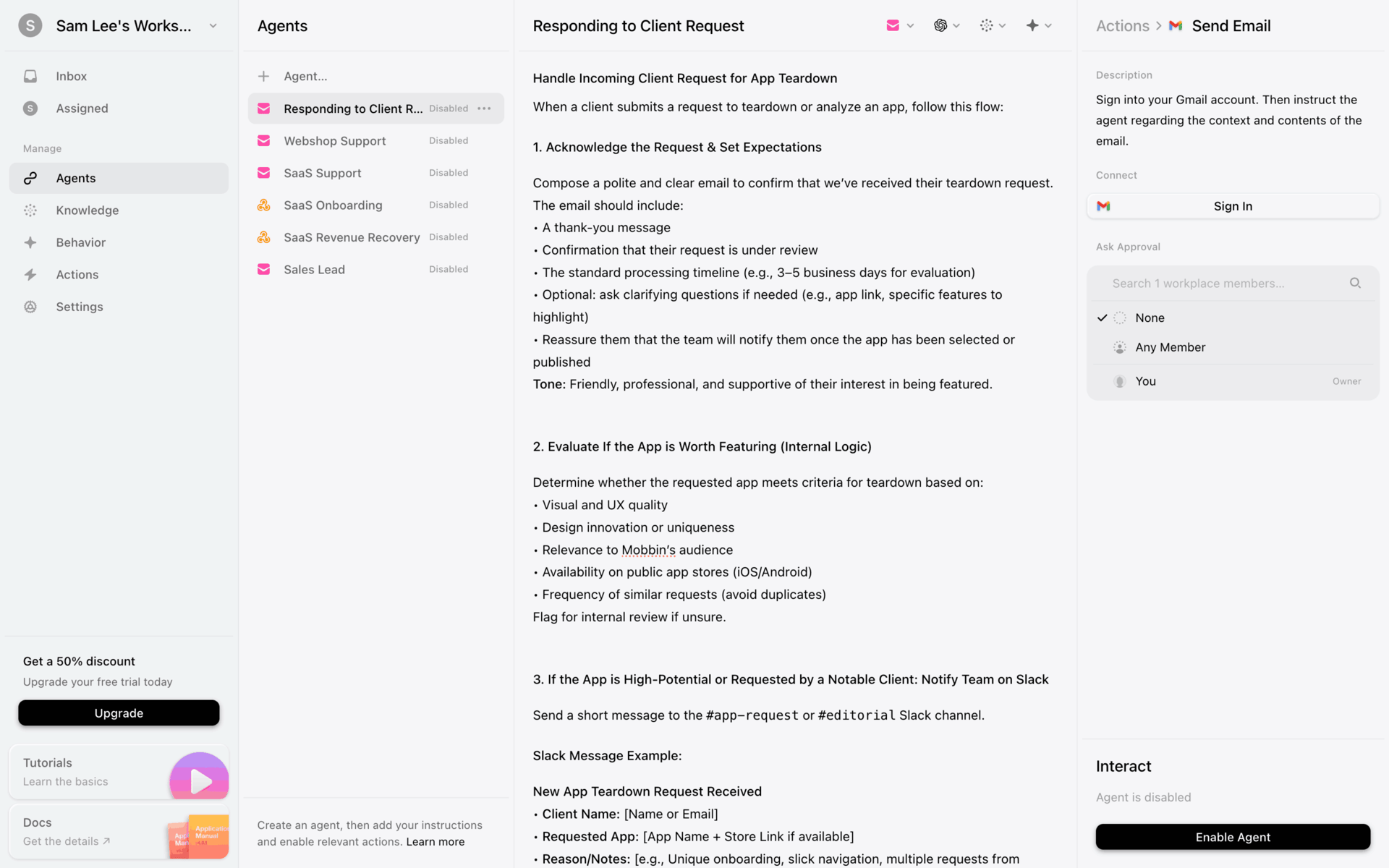 Lemni Web Business interface screenshot 22