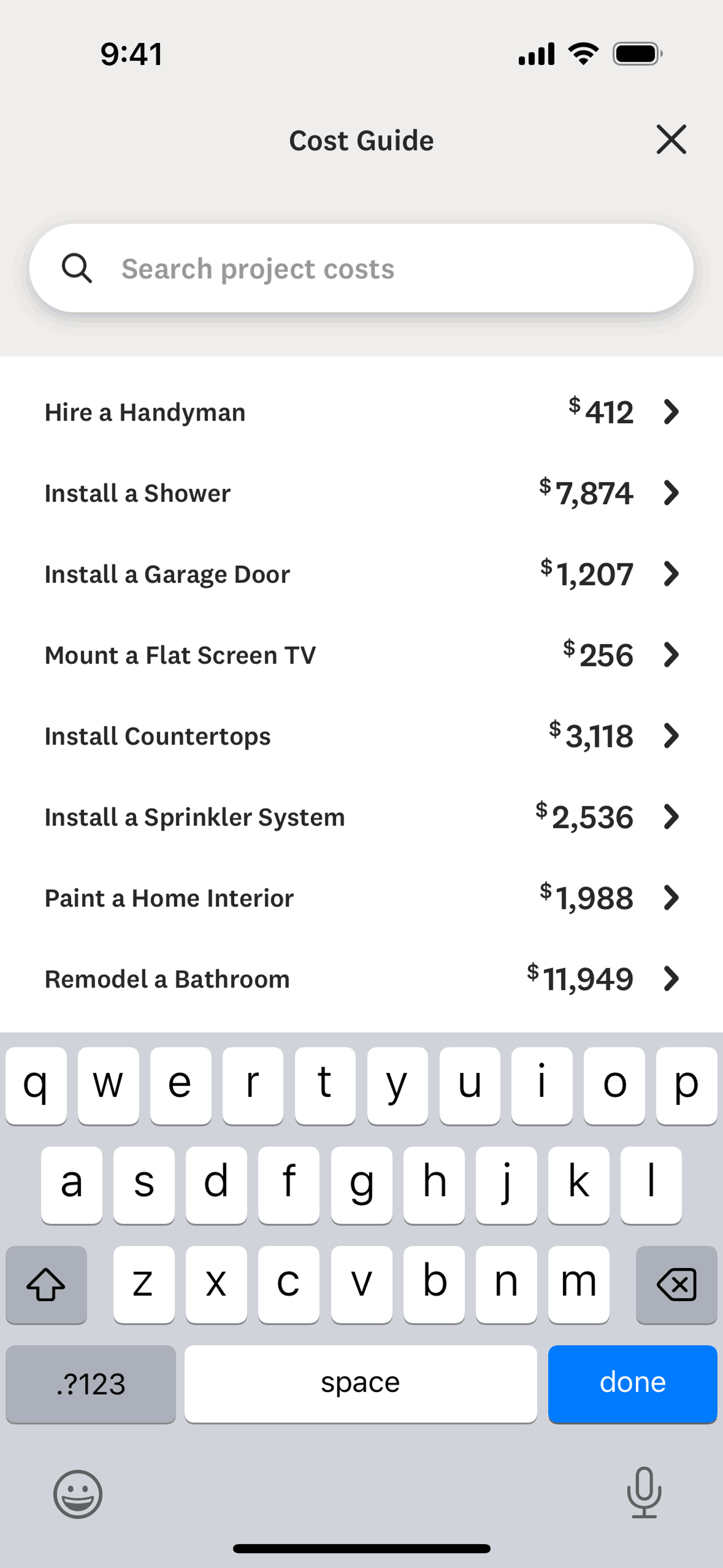 Angi iOS Lifestyle interface screenshot 22
