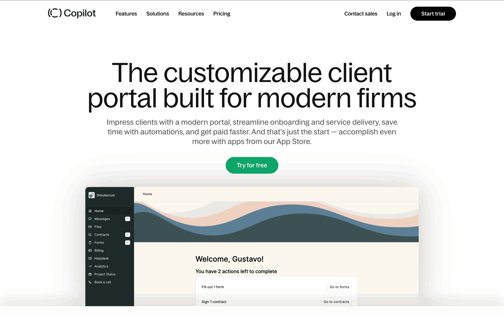 Copilot Web Business interface screenshot 2