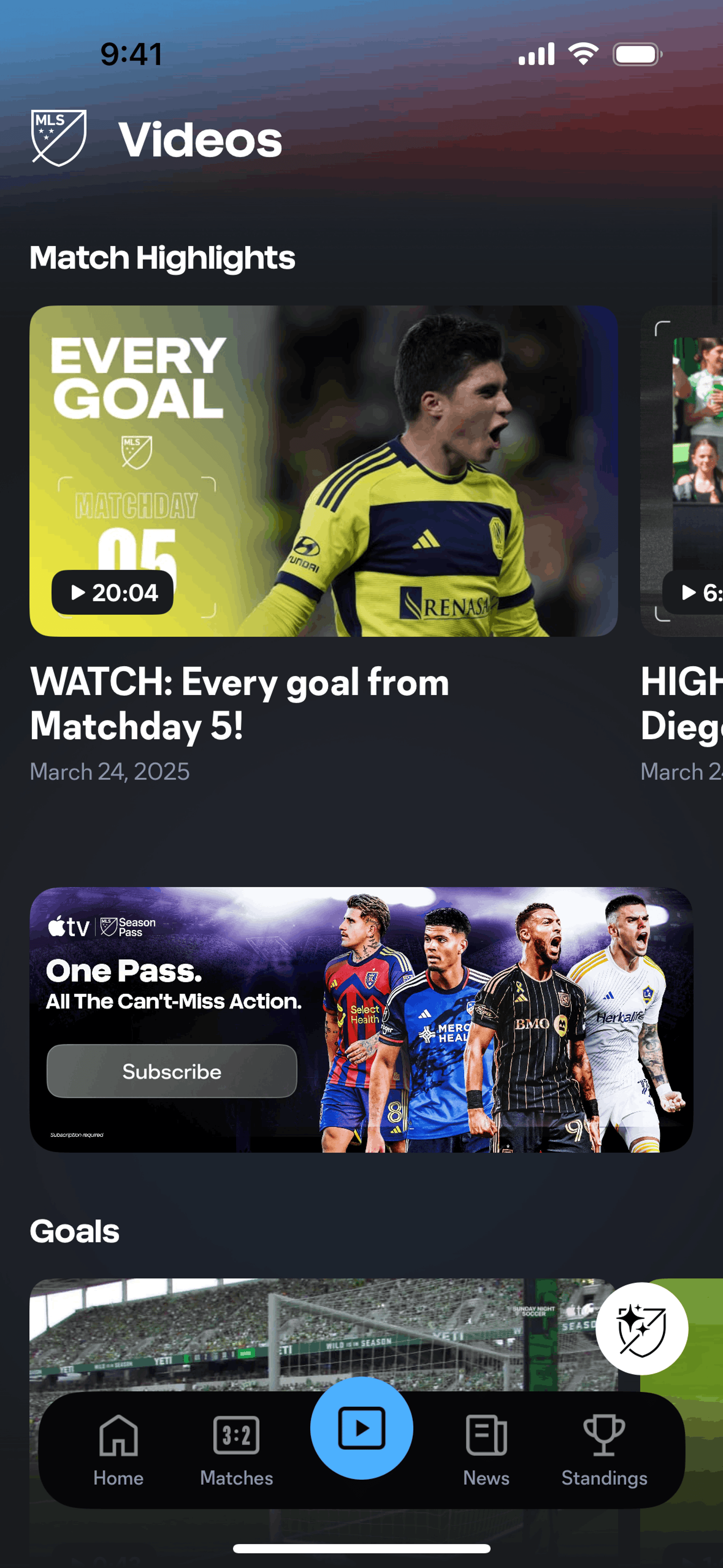 MLS iOS Sports interface screenshot 20