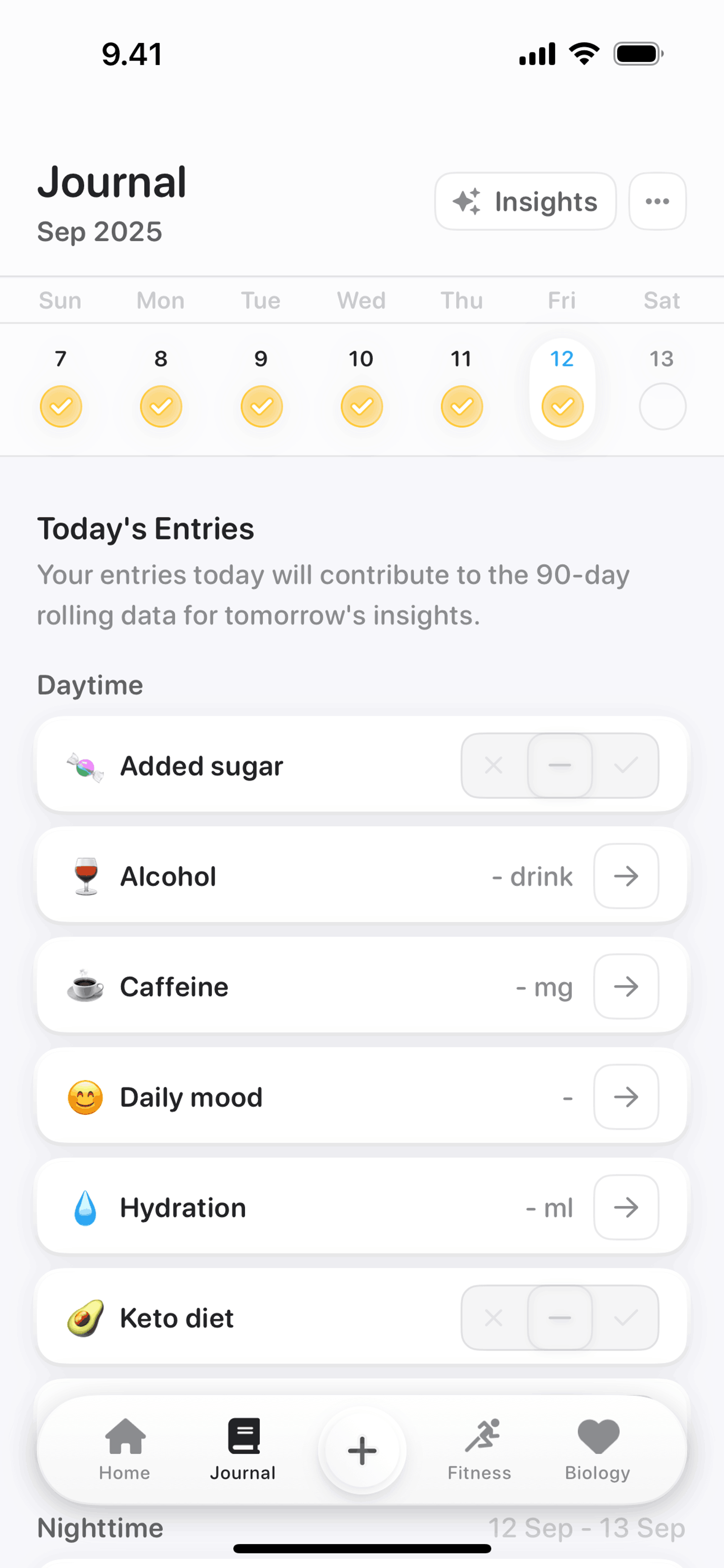 Bevel iOS Health & Fitness interface screenshot 12