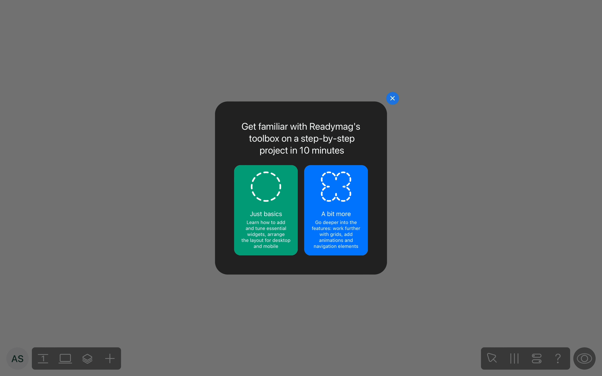 Readymag Web Business interface screenshot 13