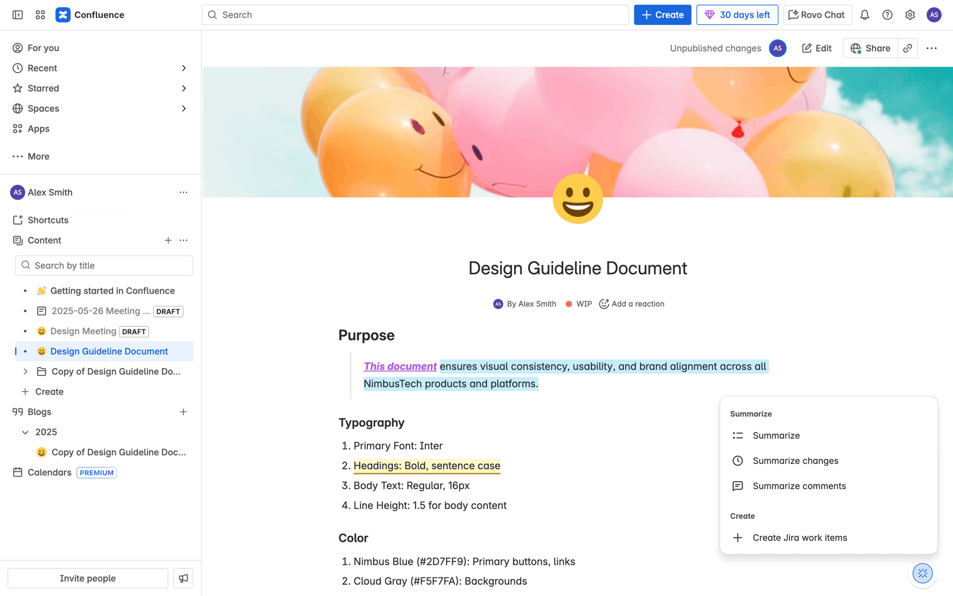 Confluence Web Collaboration interface screenshot 2