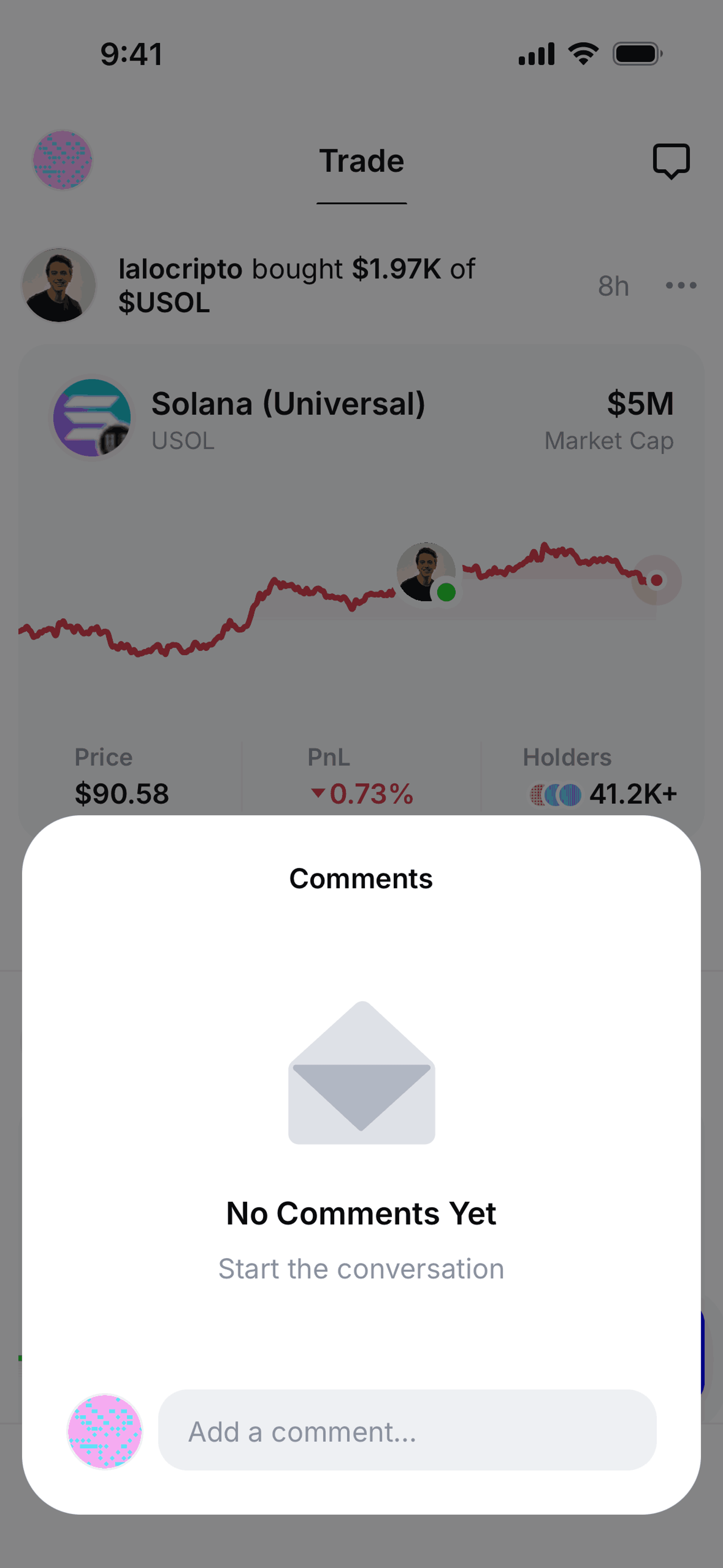 Base iOS trading interface screenshot 4