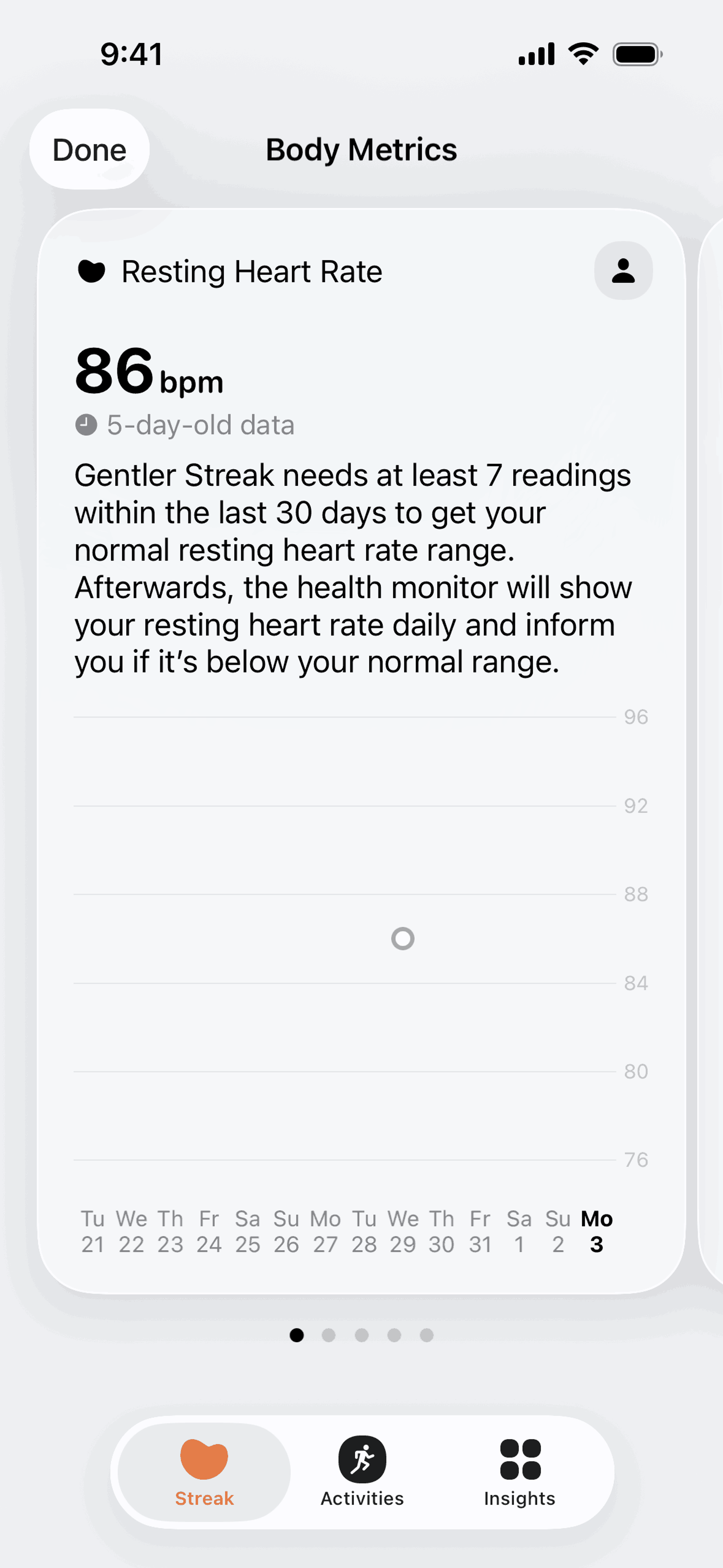 Gentler Streak iOS Health & Fitness interface screenshot 24