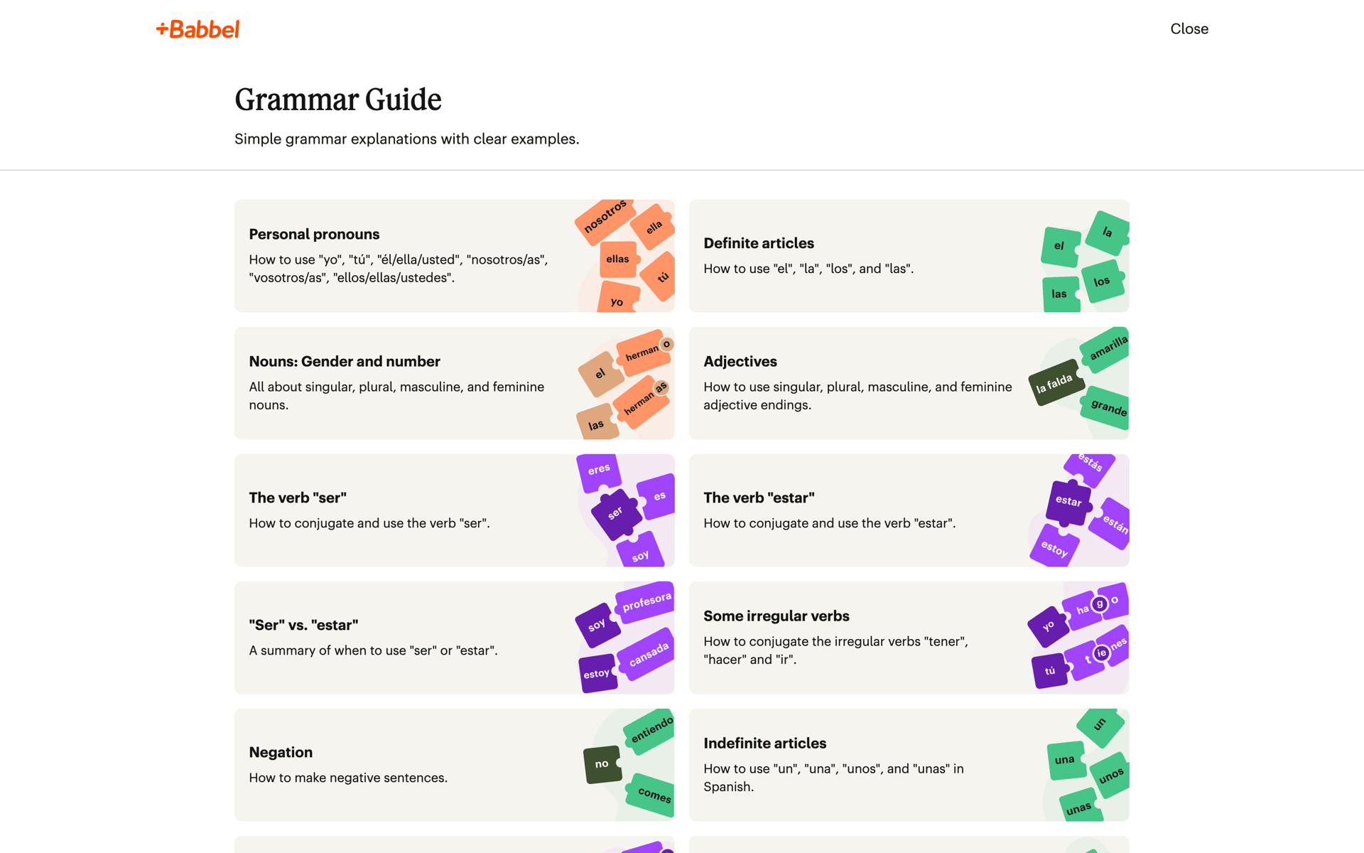 Babbel Web Education interface screenshot 7