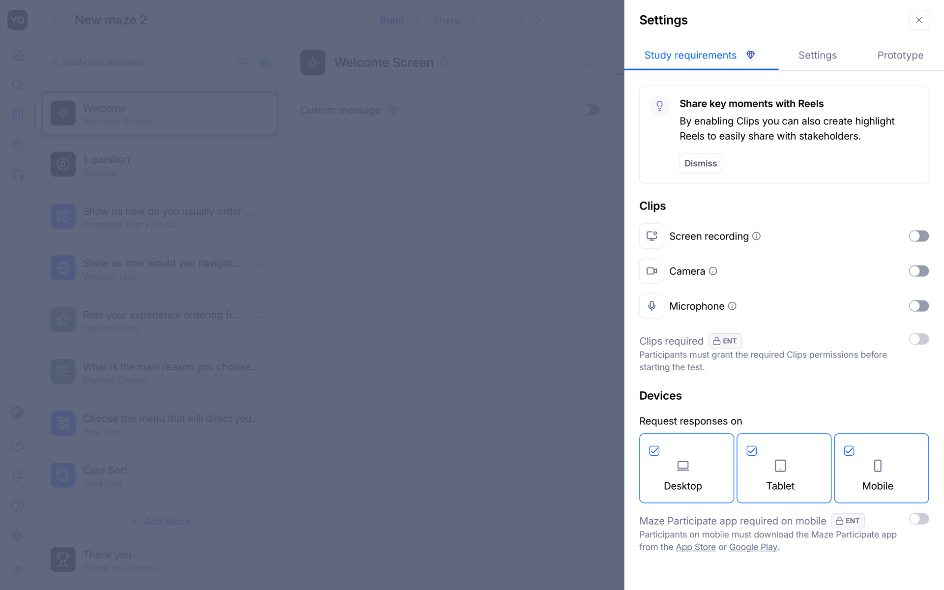 Maze Web Business interface screenshot 17