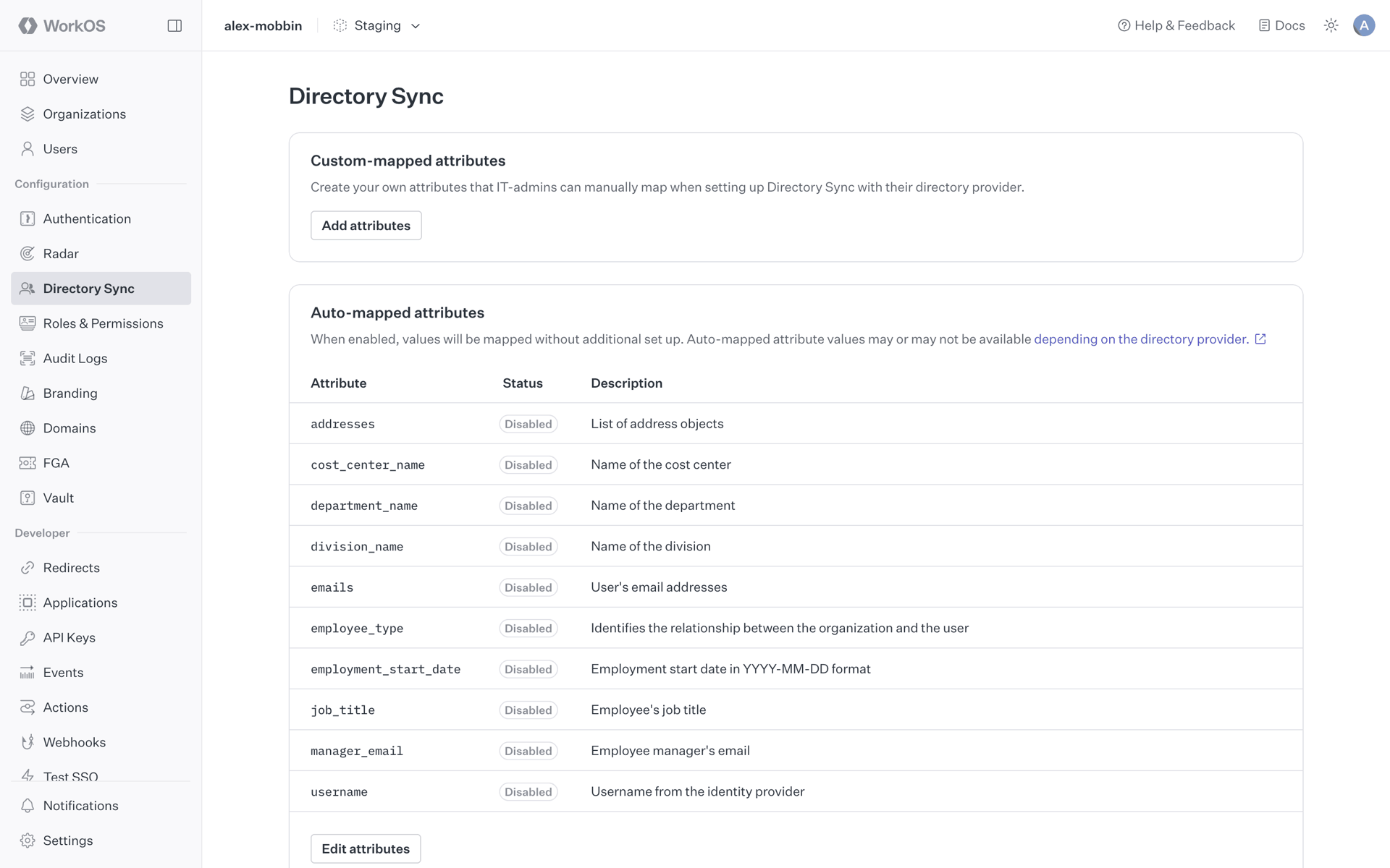 WorkOS Web Developer Tools interface screenshot 10