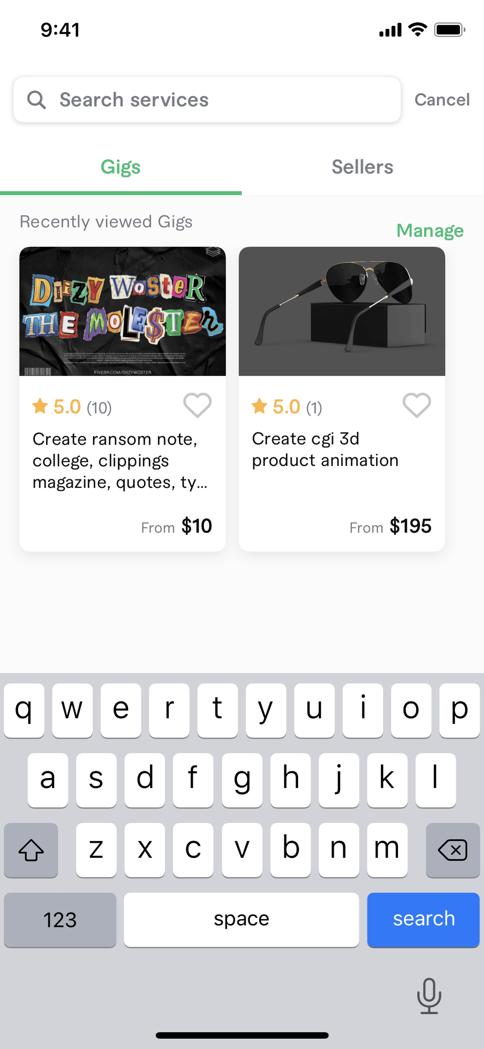 Fiverr iOS Business interface screenshot 22