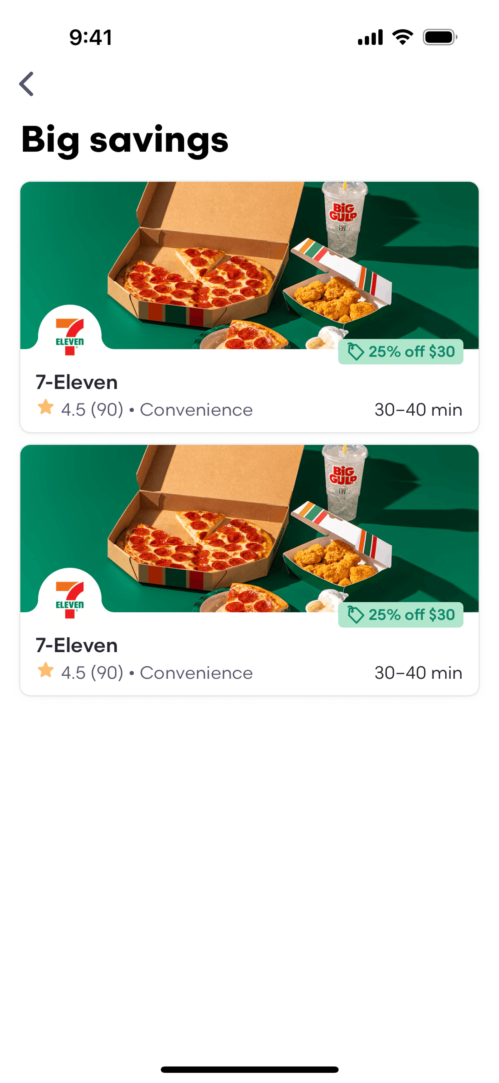 Grubhub iOS Food & Drink interface screenshot 23