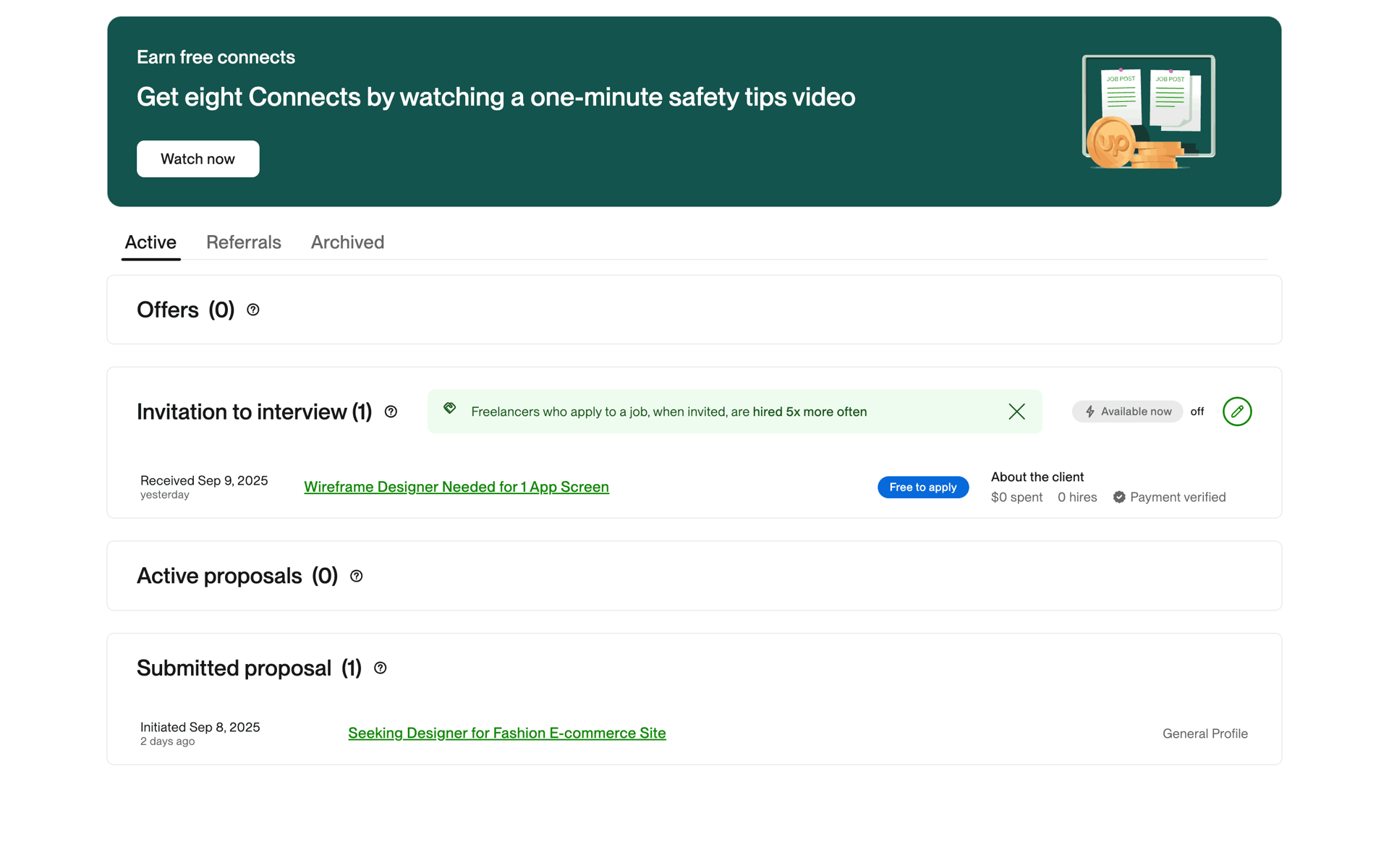 Upwork Web Business interface screenshot 15