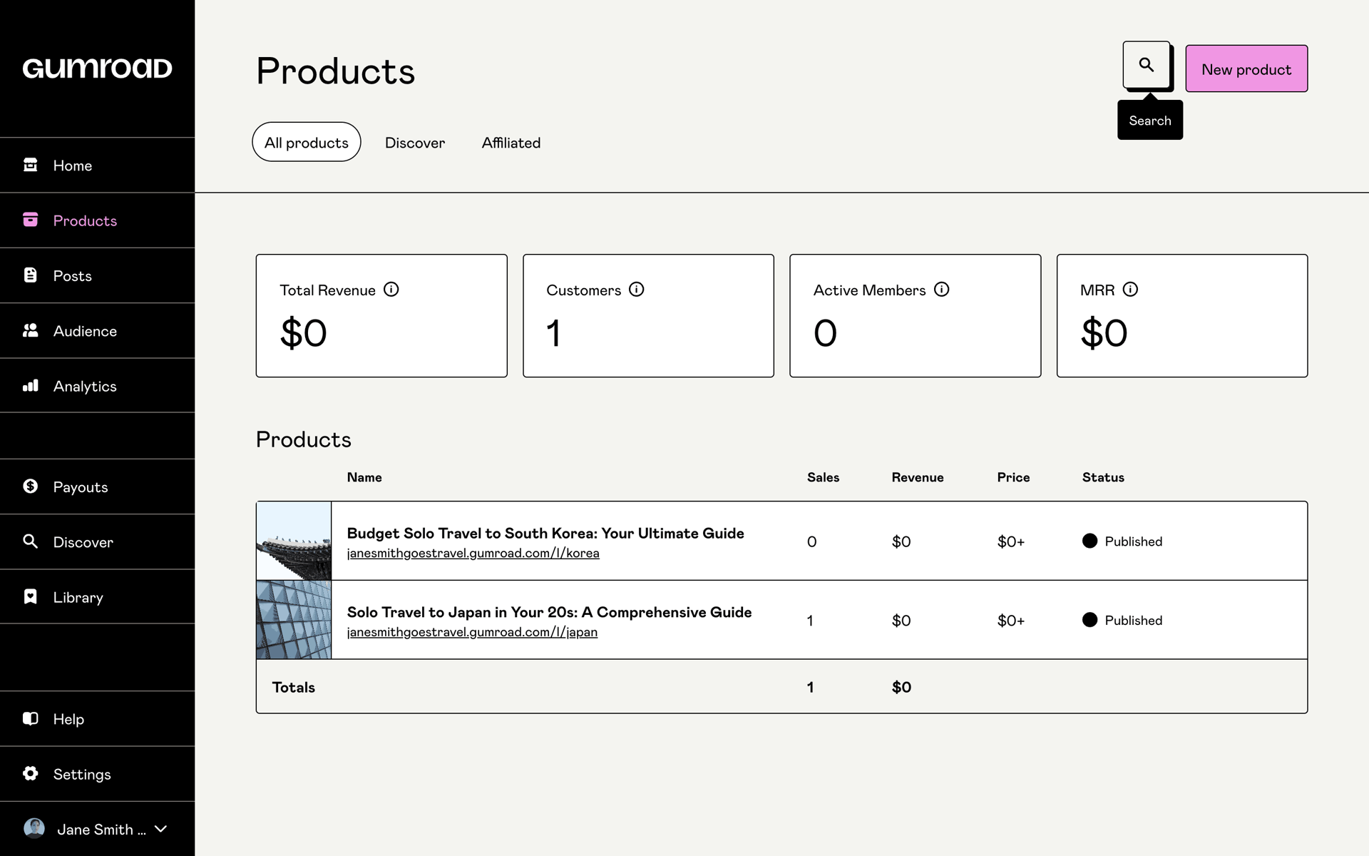 Gumroad Web Utilities interface screenshot 12