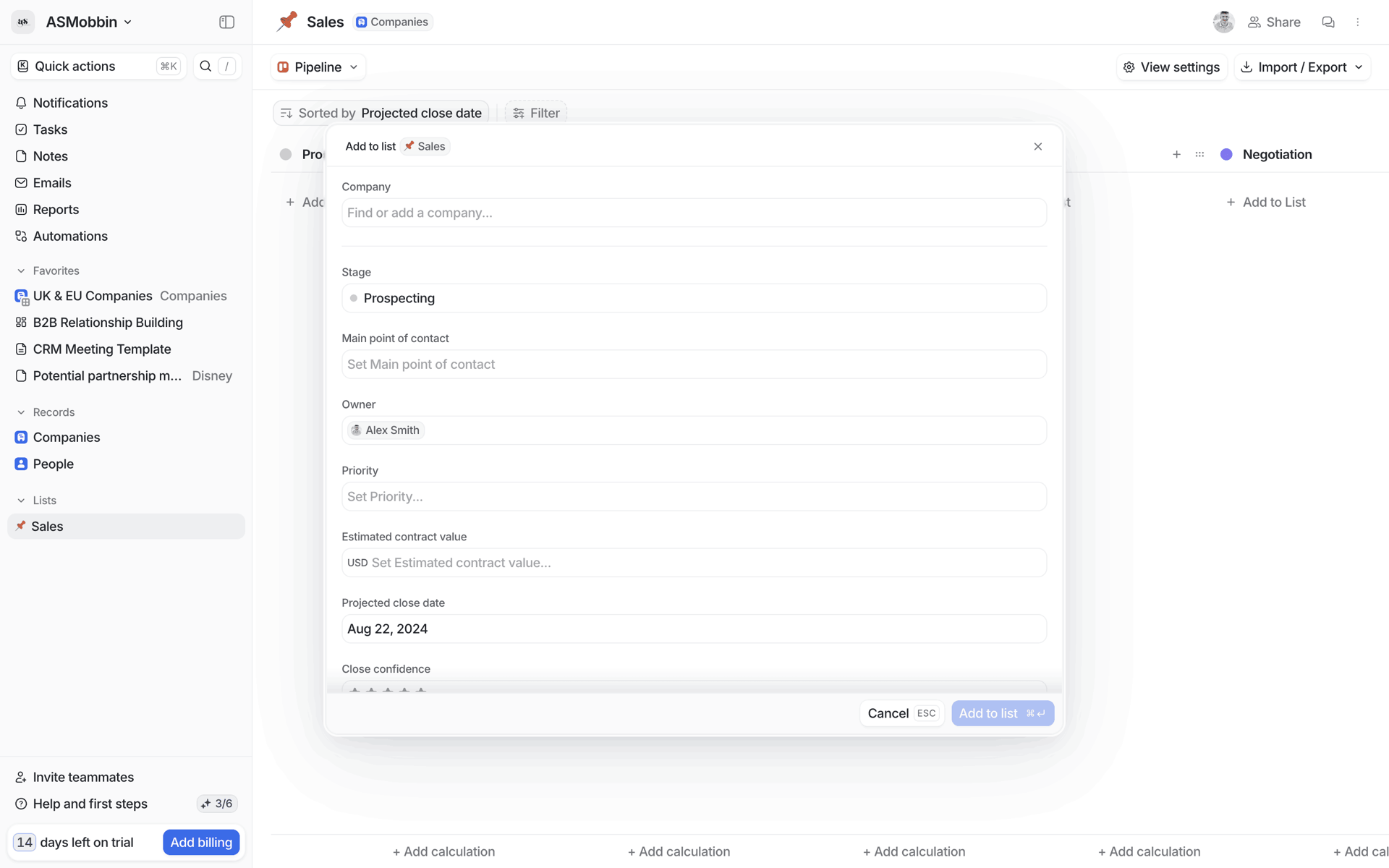 Attio Web Productivity interface screenshot 13