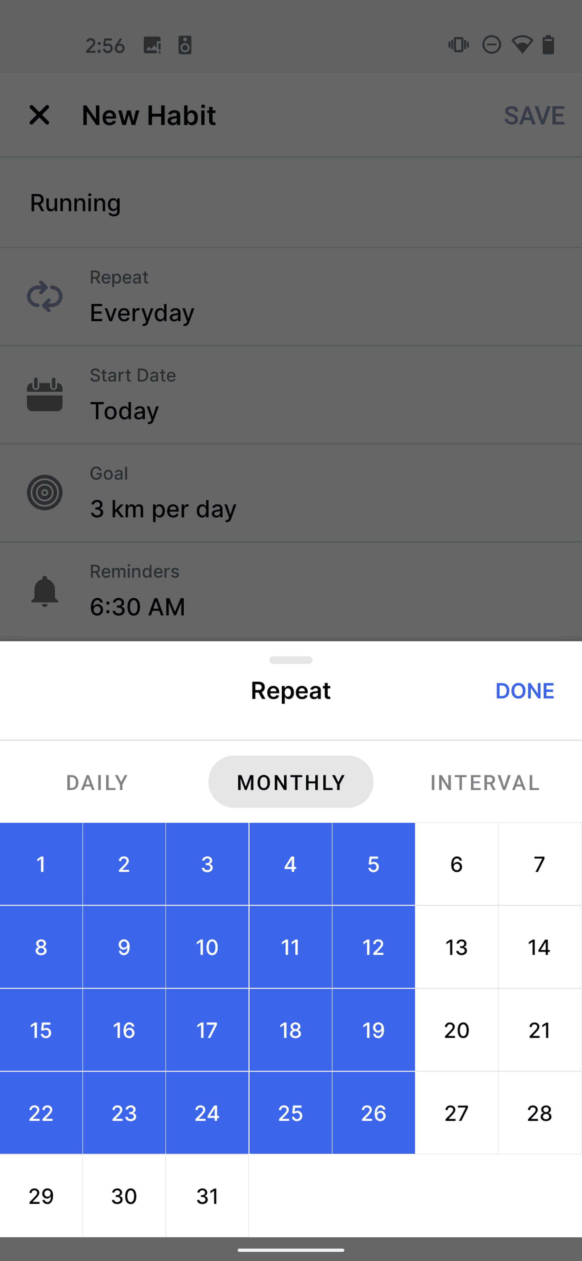 Habitify Android Productivity interface screenshot 16