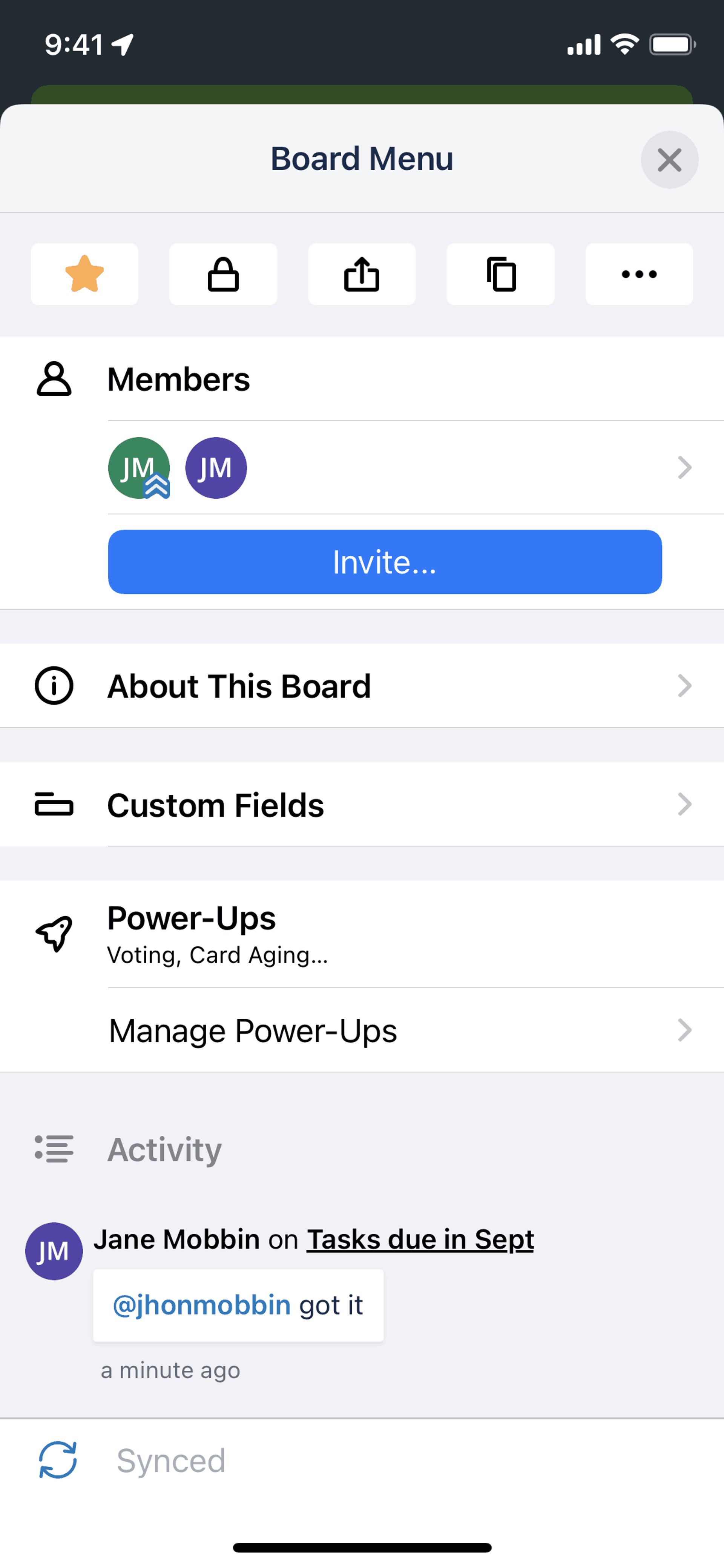 Trello iOS Business interface screenshot 23