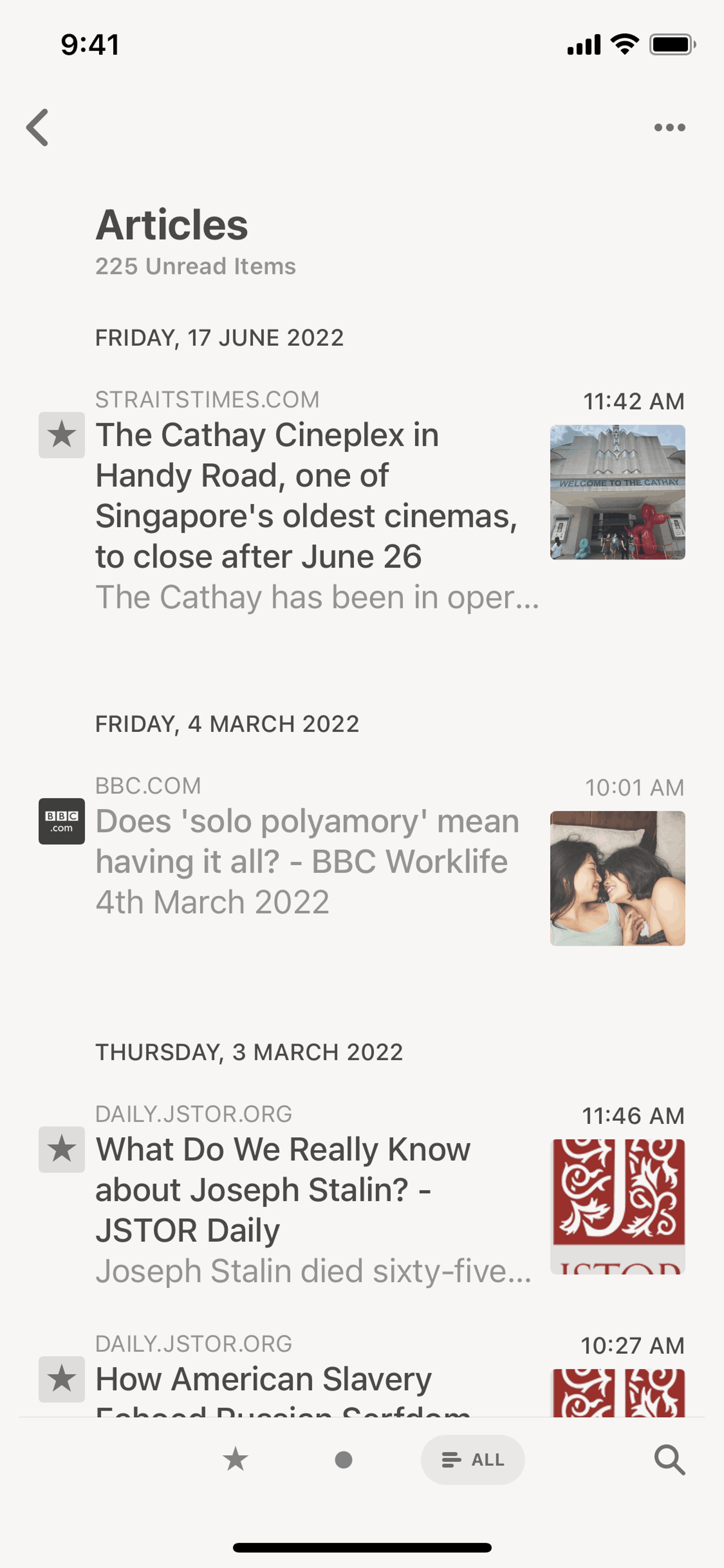 Reeder 5 iOS News interface screenshot 4