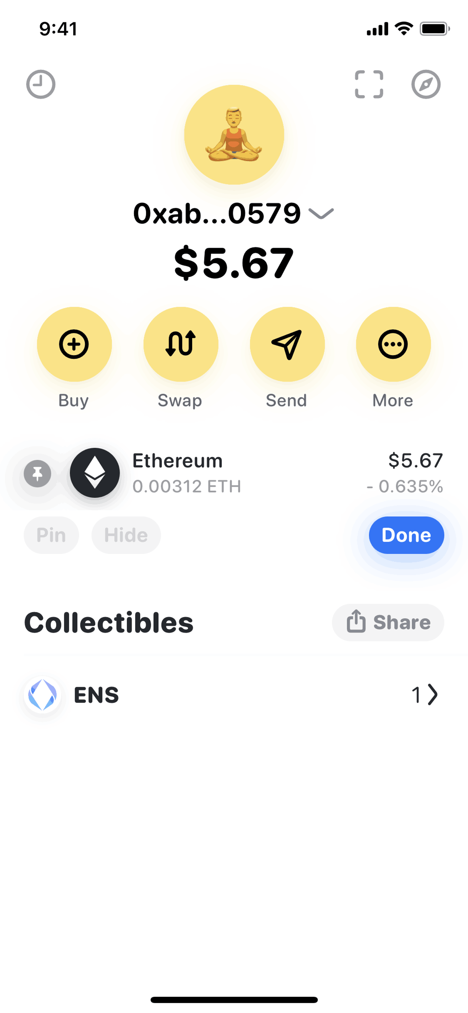 Rainbow iOS Finance interface screenshot 14