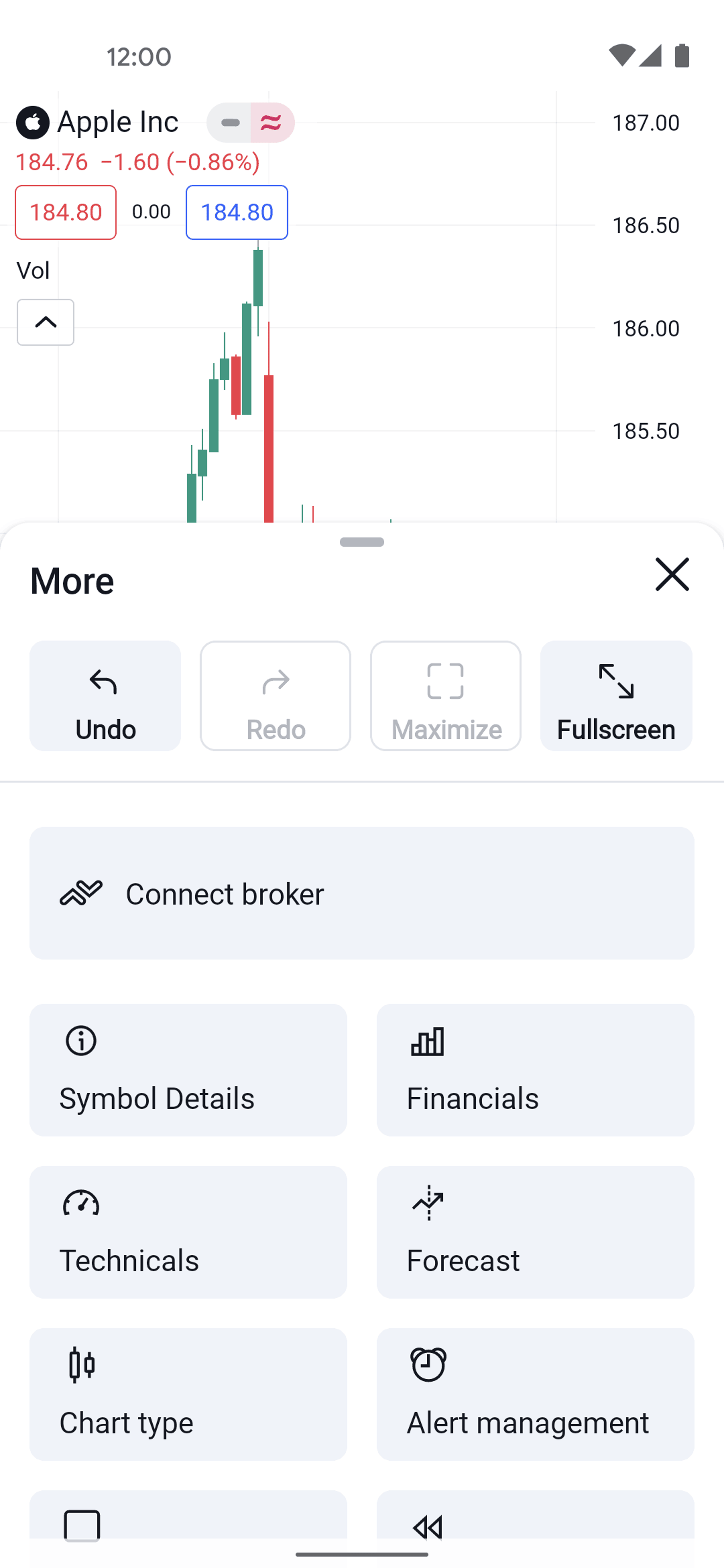 TradingView Android Finance interface screenshot 6