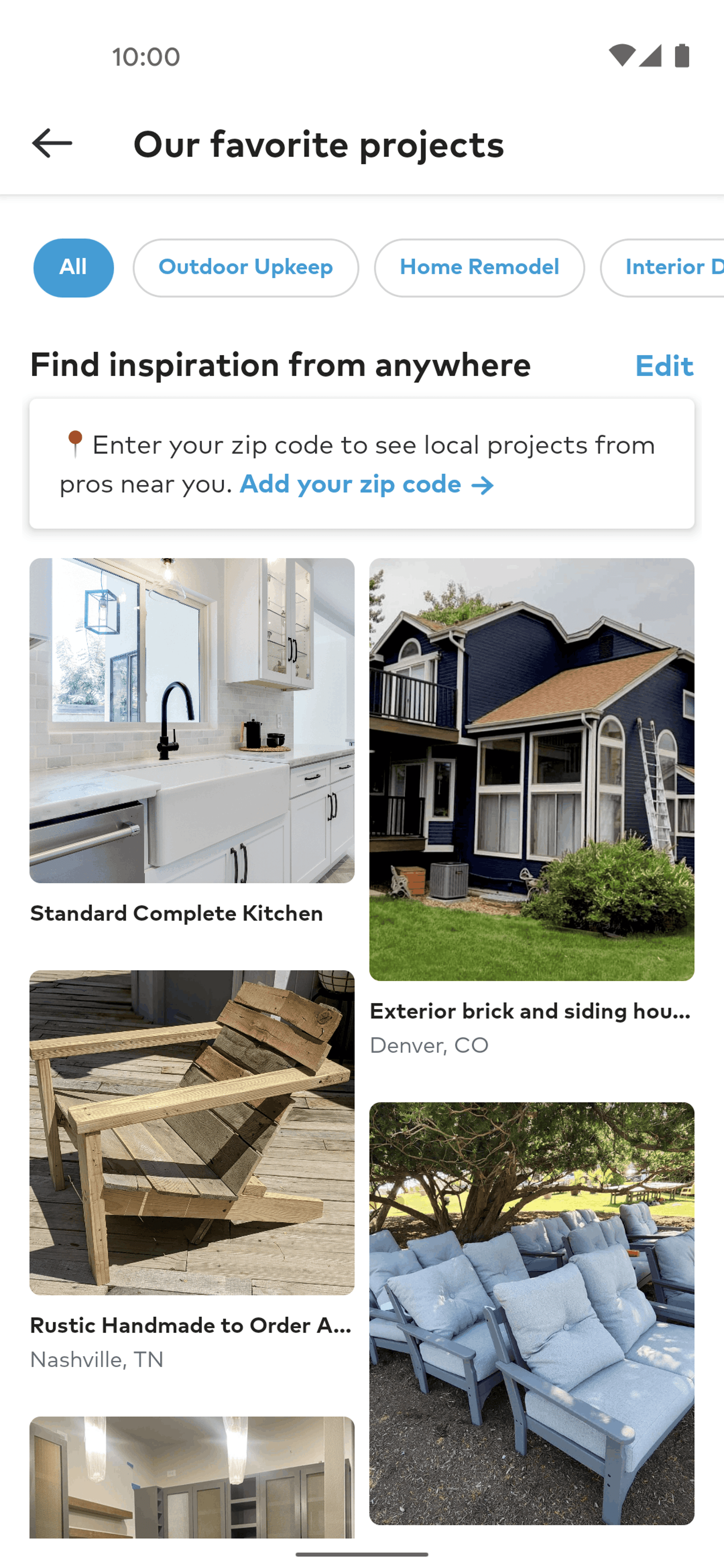 Thumbtack Android Lifestyle interface screenshot 6