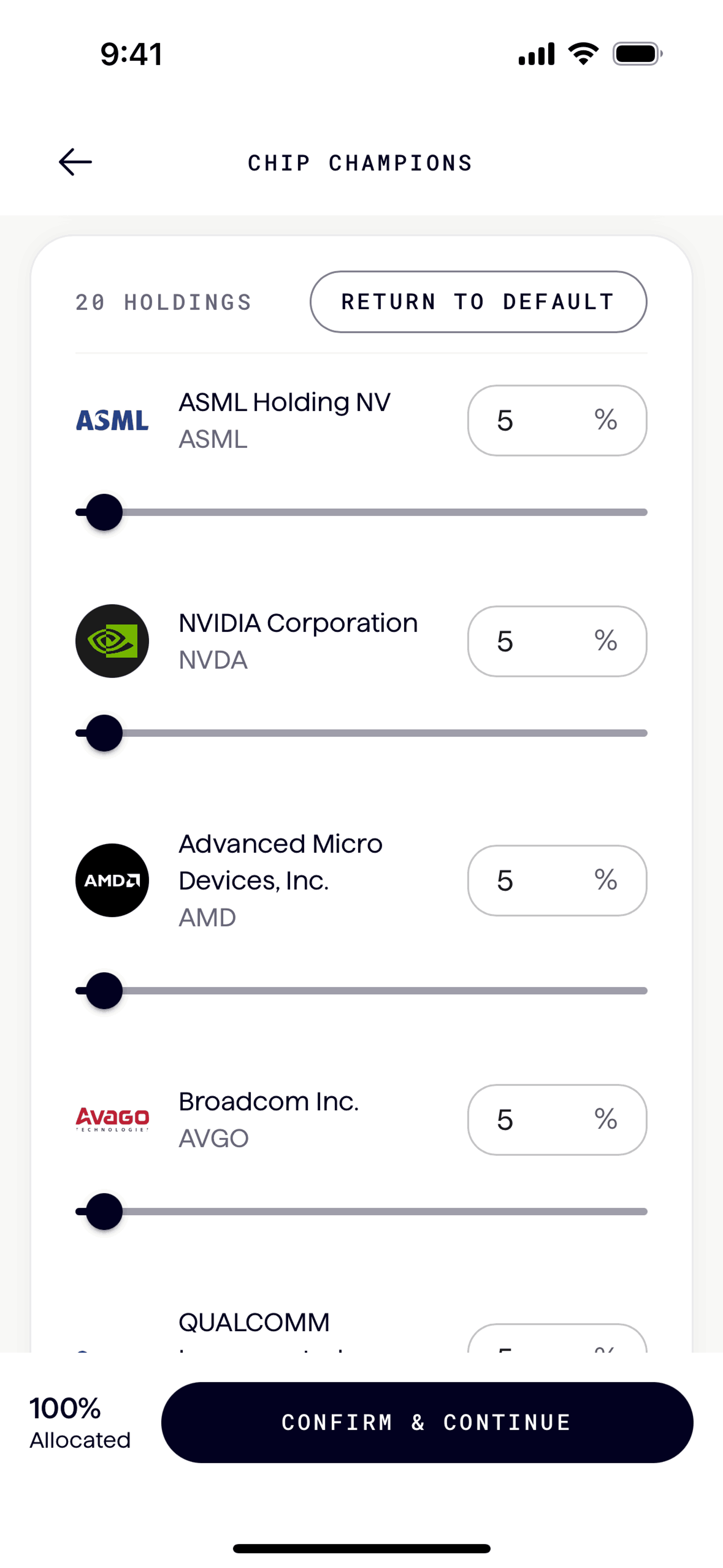 Origin iOS Finance interface screenshot 20