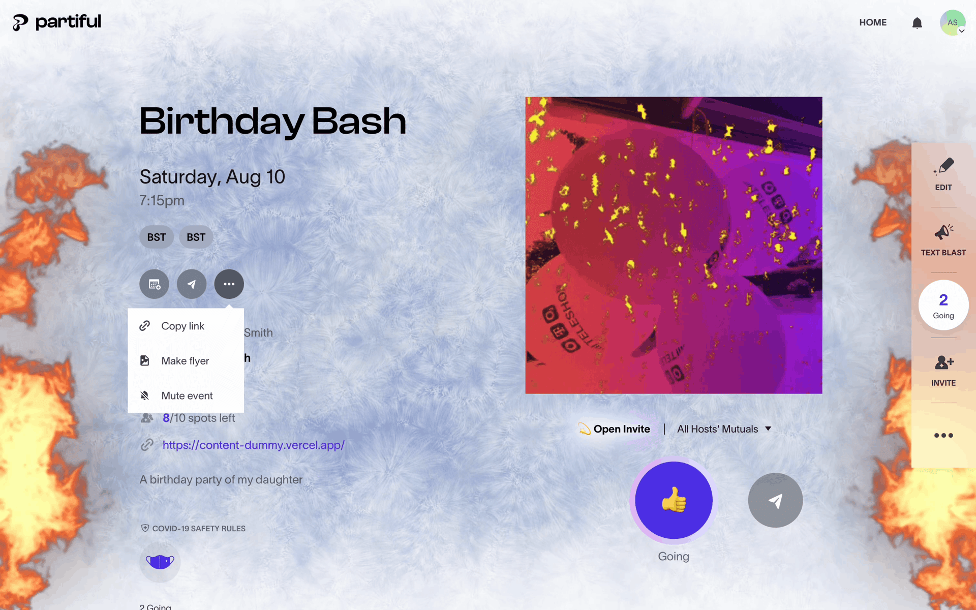 Partiful Web Lifestyle interface screenshot 15